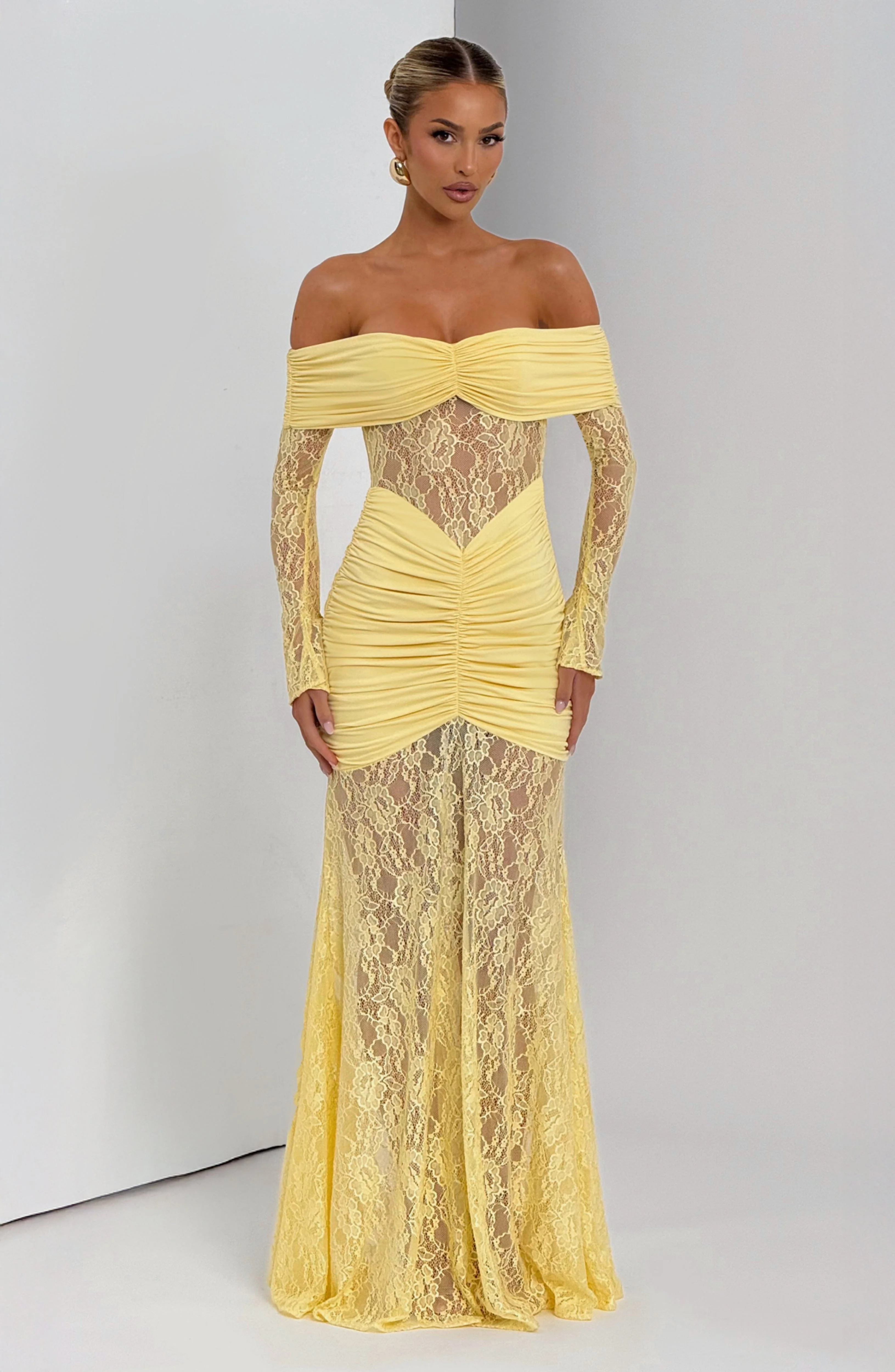 Sauline Maxi Dress - Lemon - Image 5