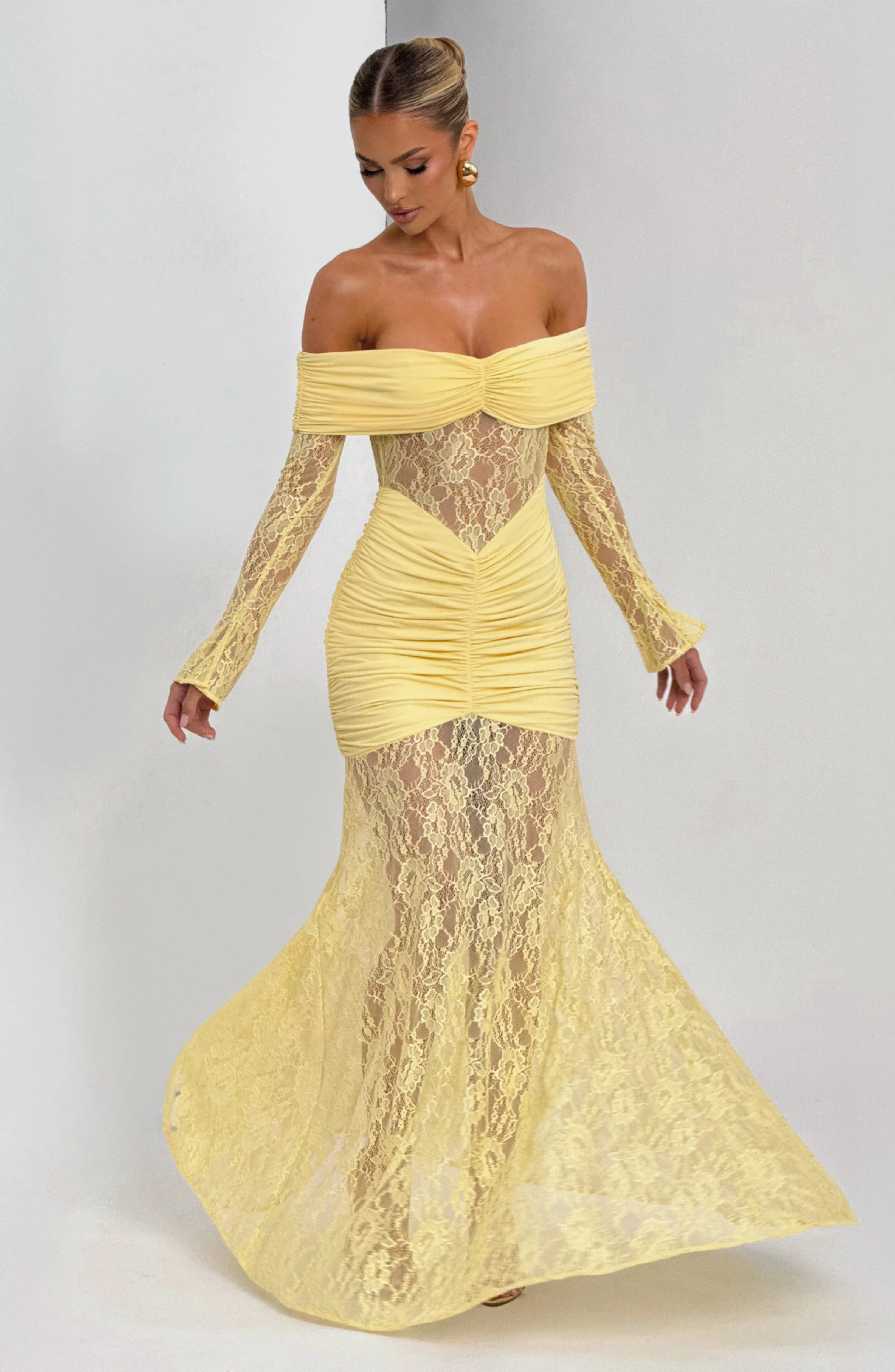 Sauline Maxi Dress - Lemon - Image 7