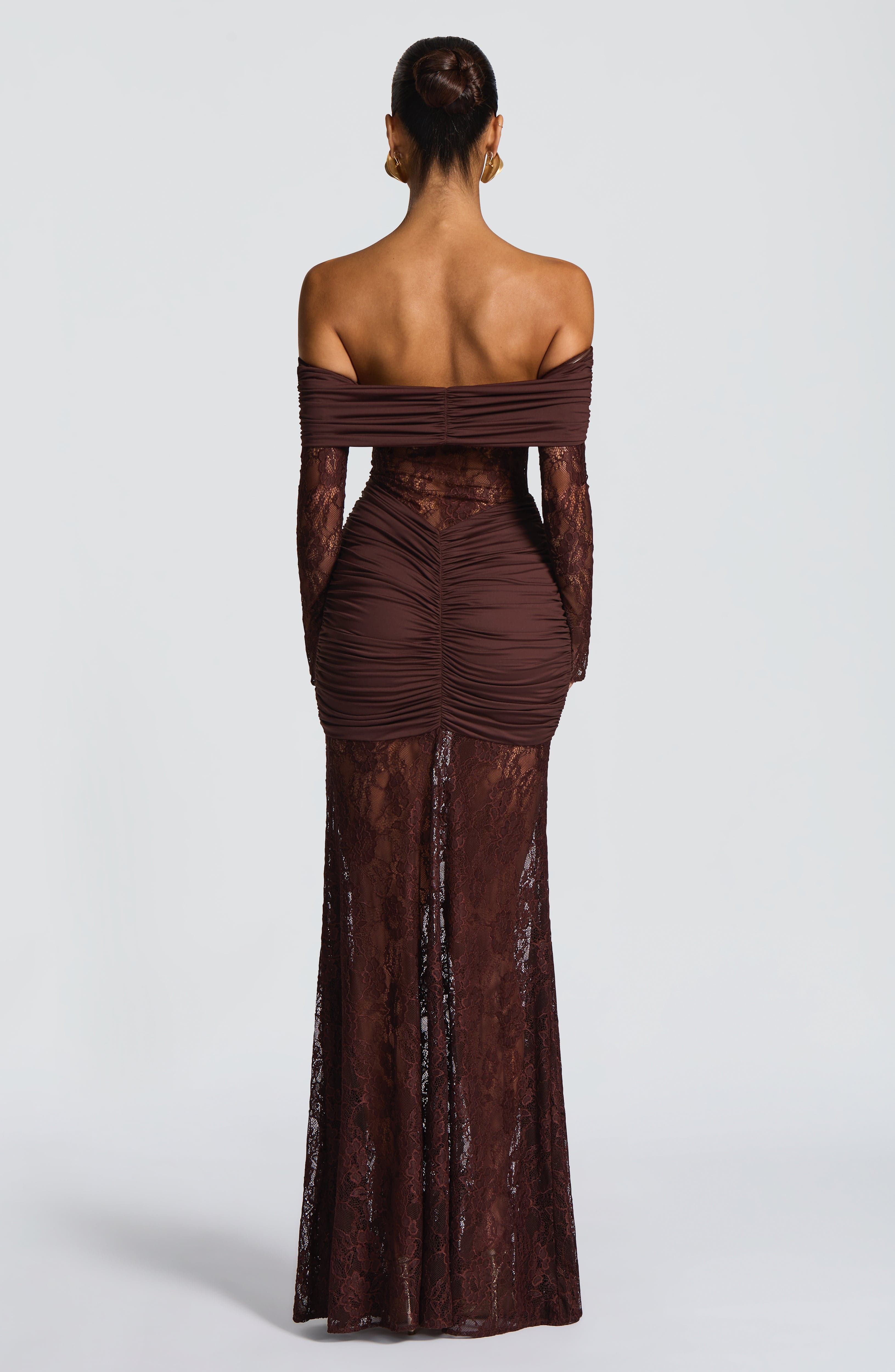 Sauline Maxi Dress - Plum Brown - Image 2