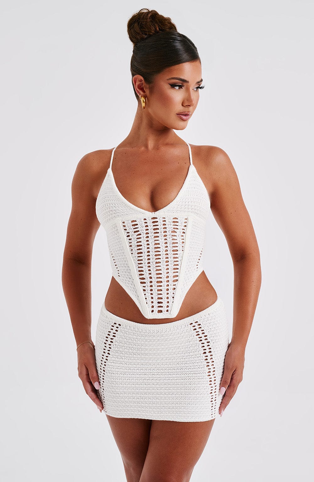 Selma Mini Skirt - White - Image 8