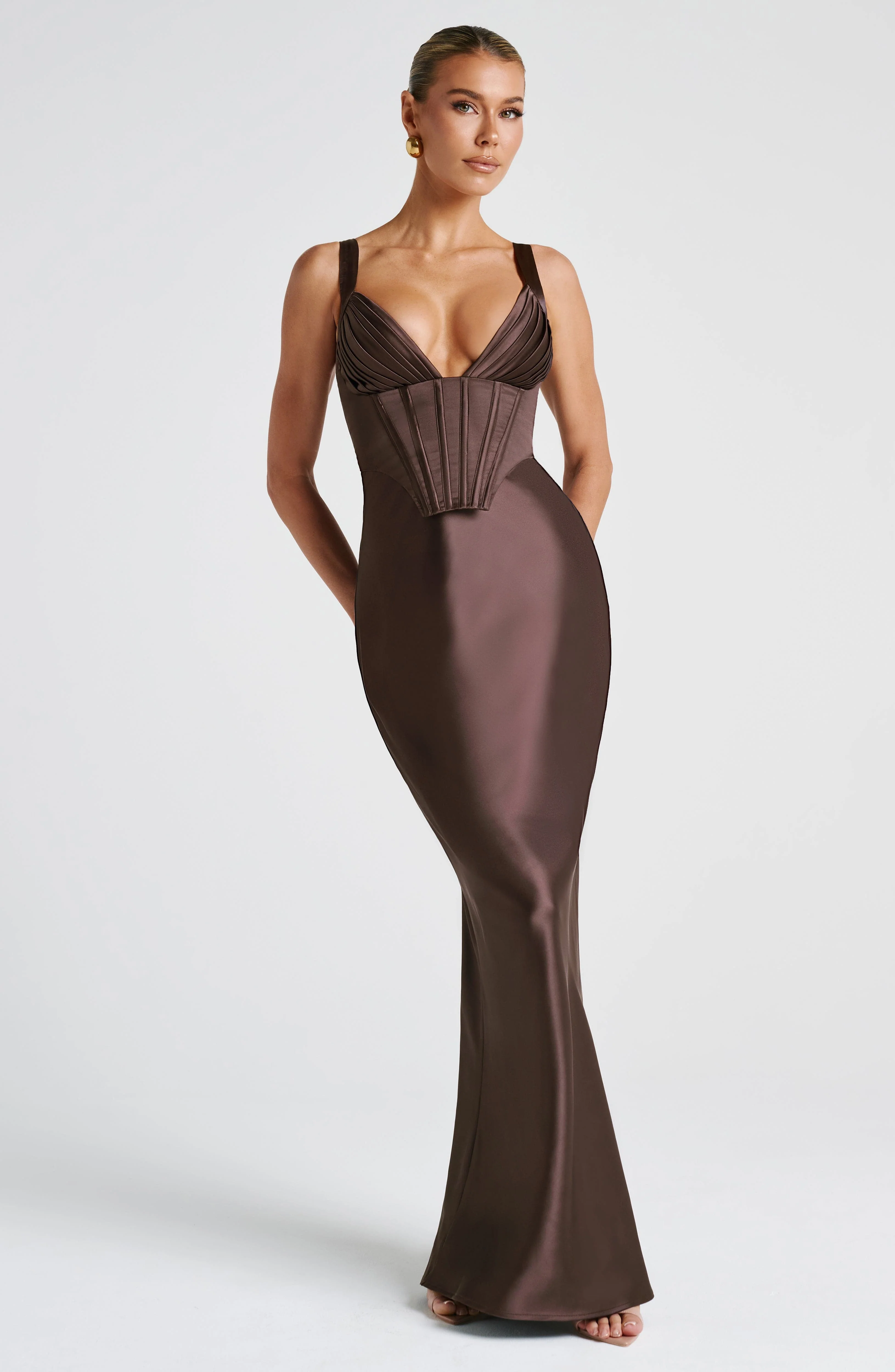 Shae Maxi Dress - Plum Brown - Image 6