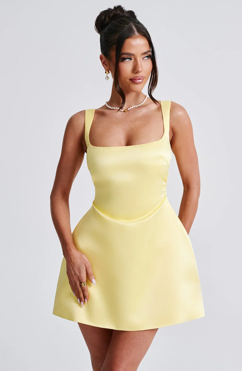 Sofie Mini Dress - Lemon - Image 9