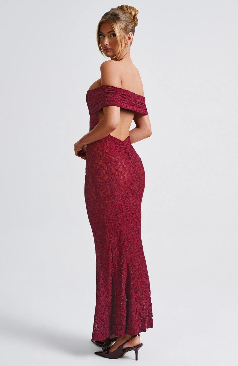 Stephanie Maxi Dress - Burgundy - Image 6