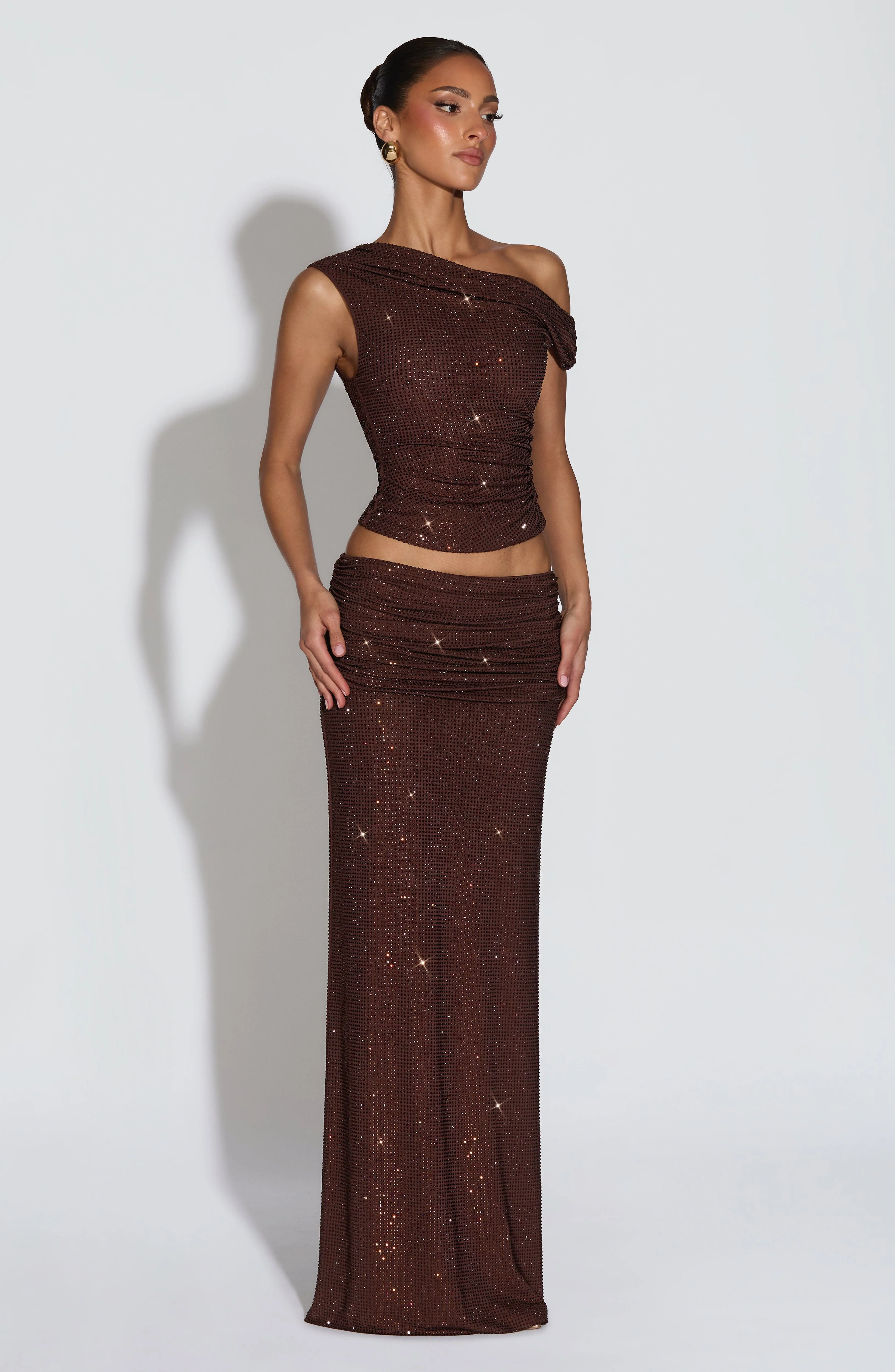 Sterling Maxi Skirt - Plum Brown - Image 4