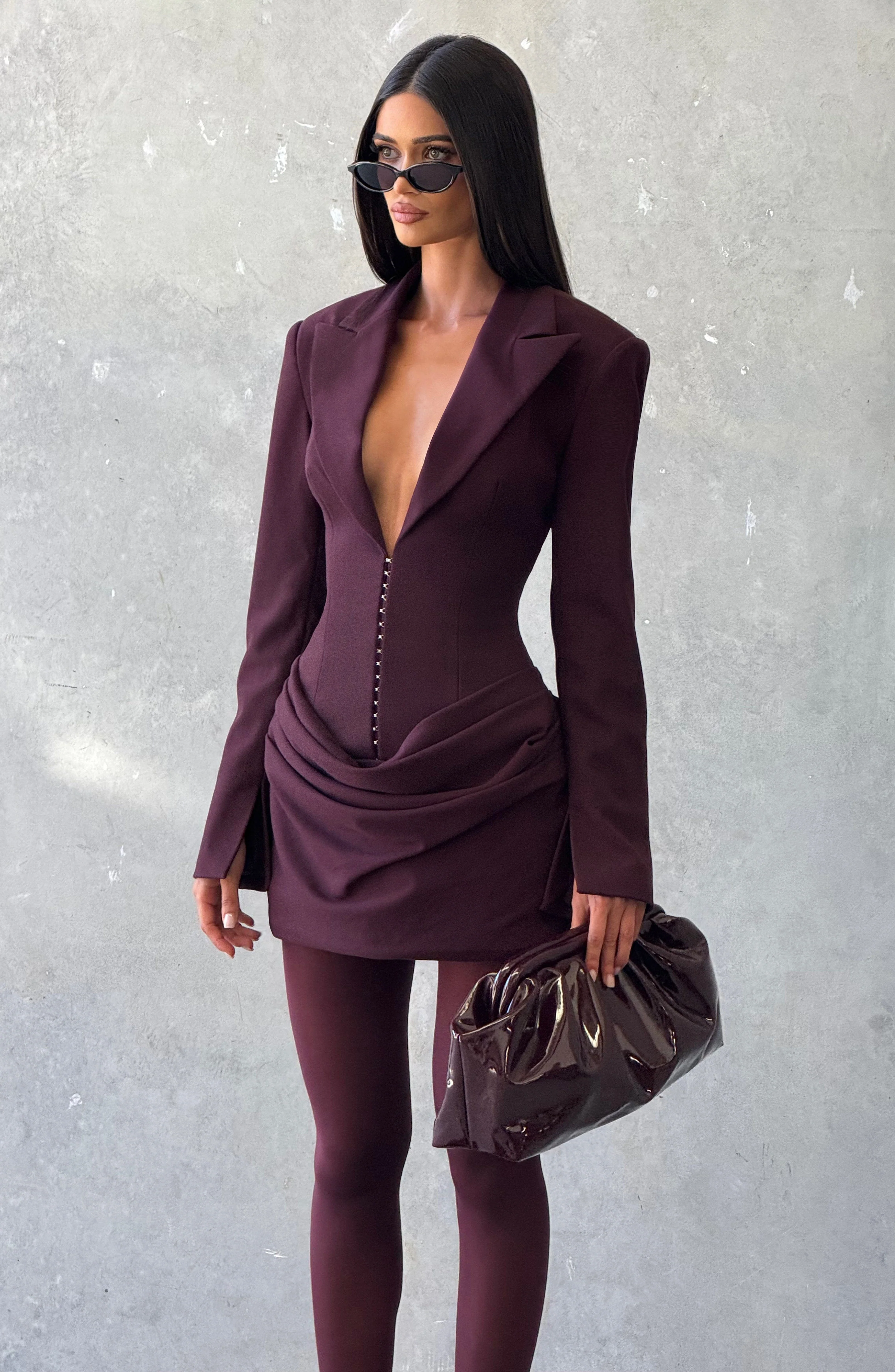 Susie Mini Dress - Plum - Image 10