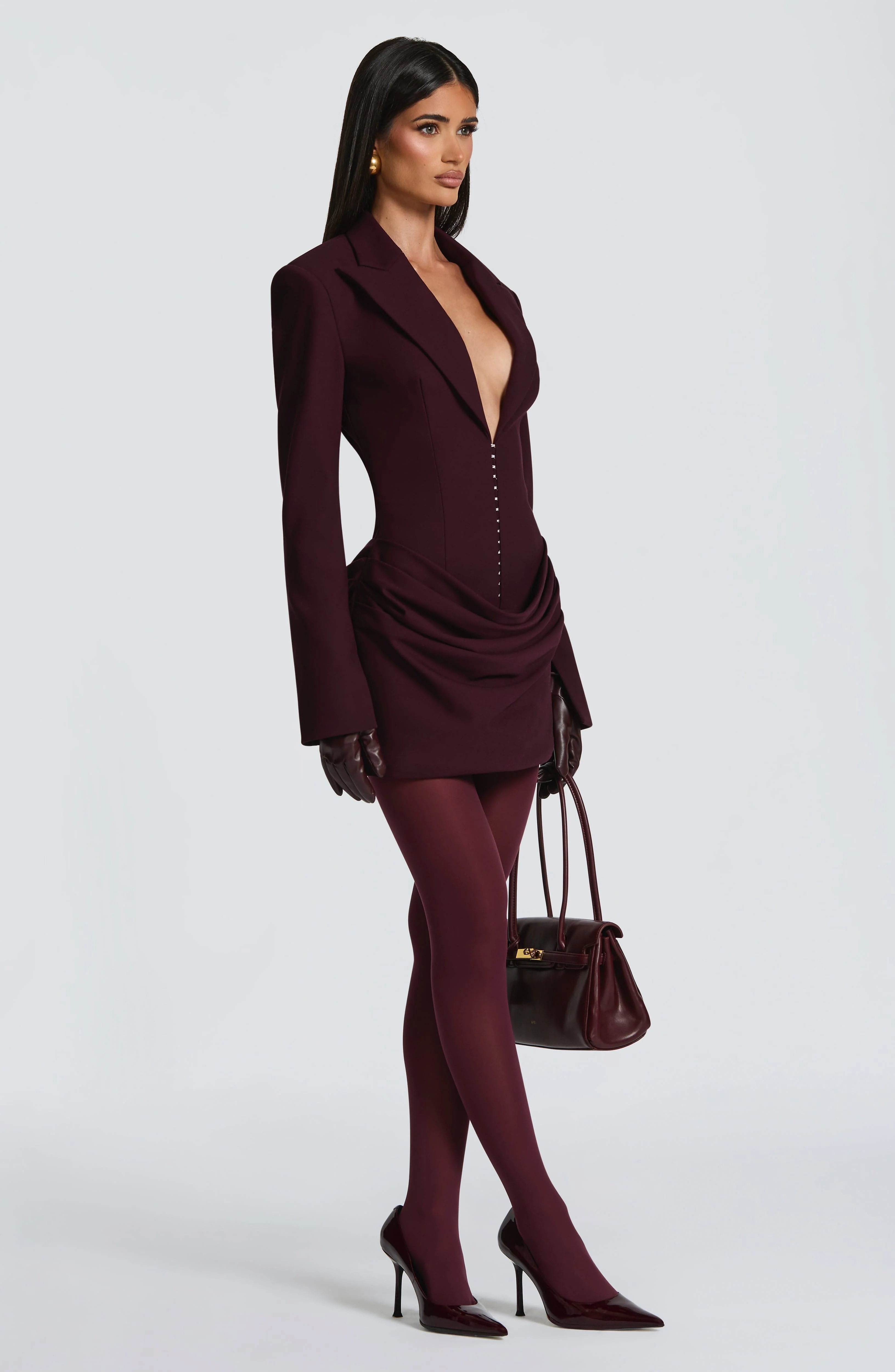 Susie Mini Dress - Plum - Image 2