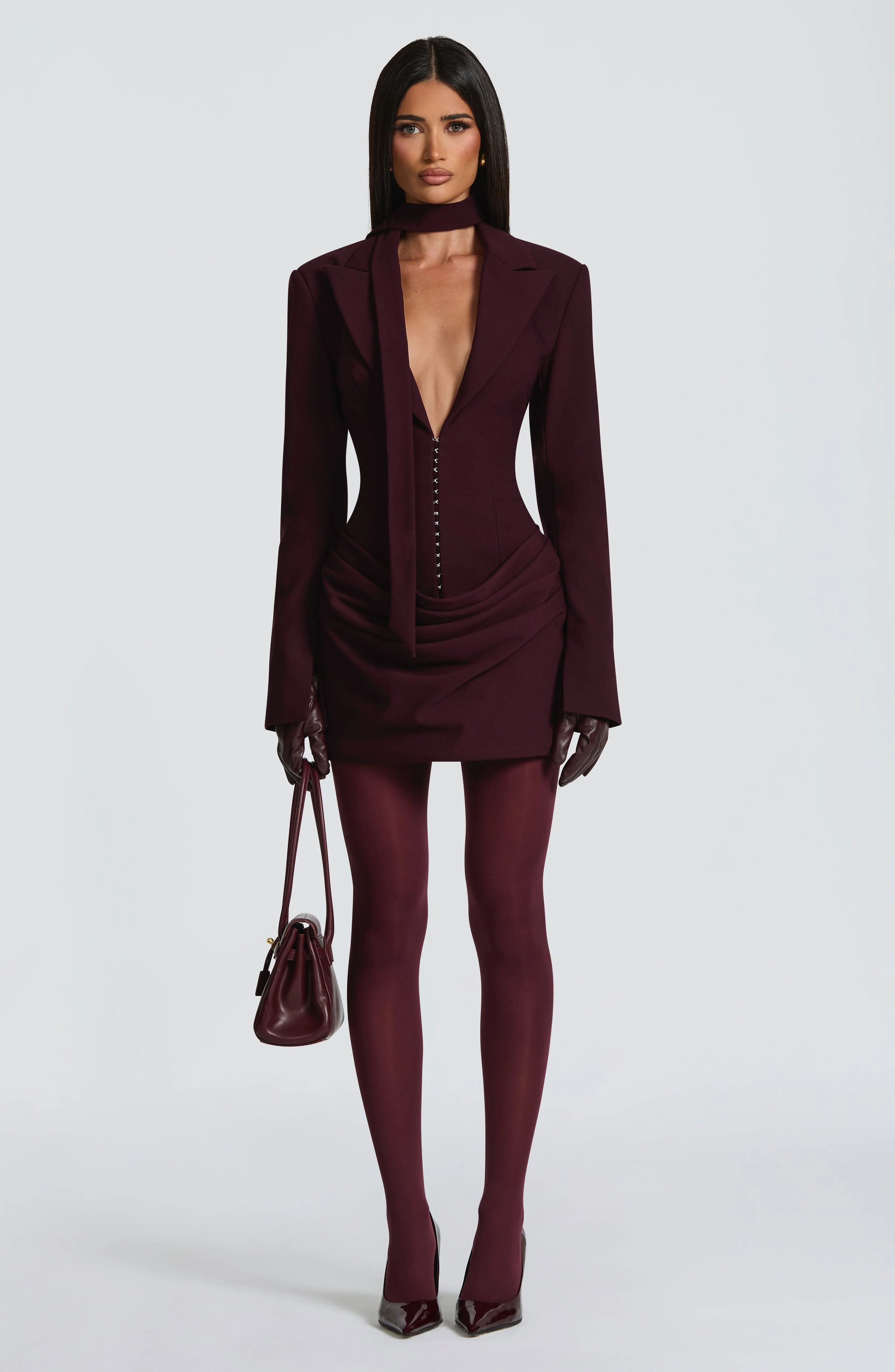 Susie Mini Dress - Plum - Image 6