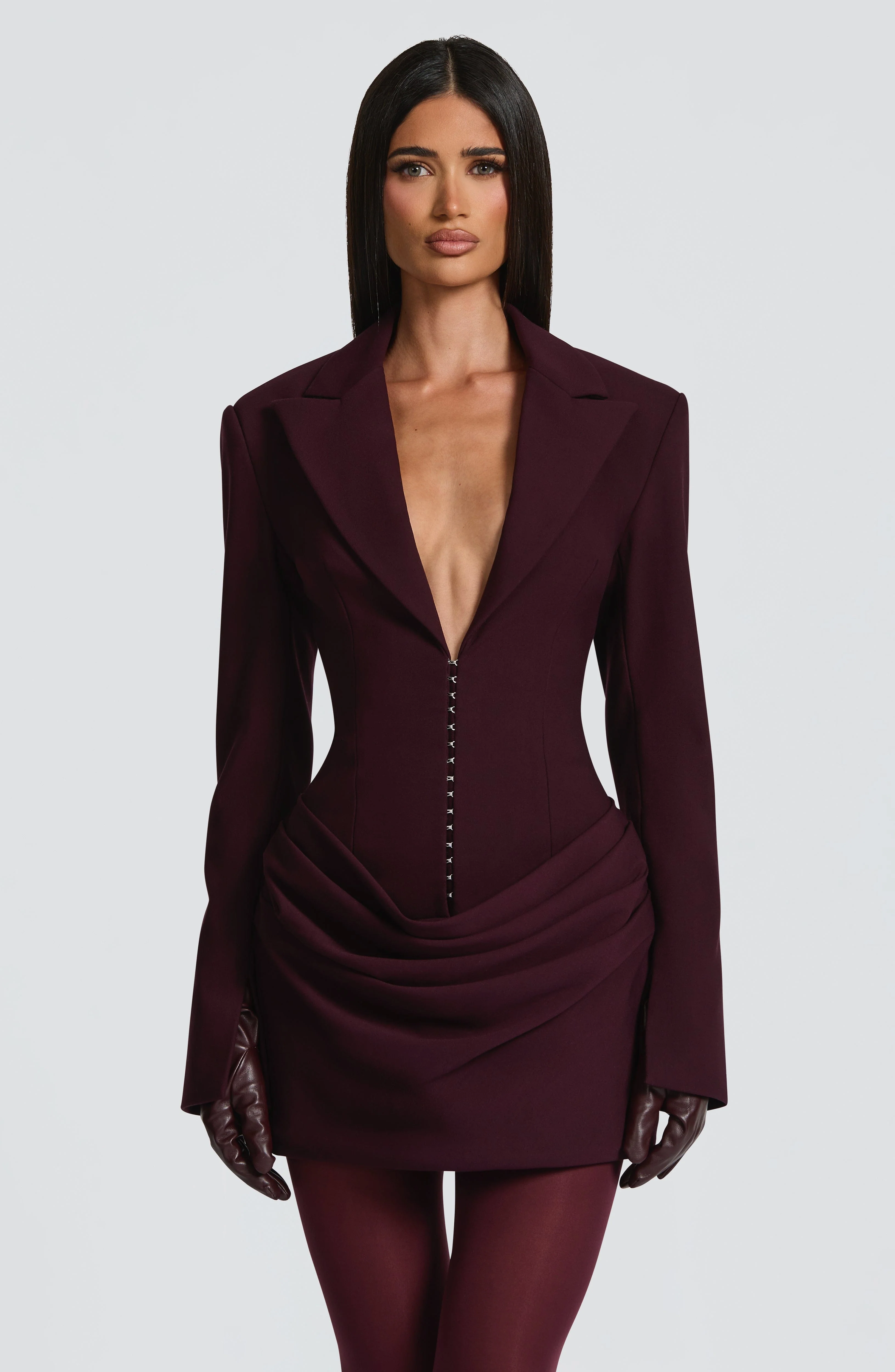Susie Mini Dress - Plum - Image 9