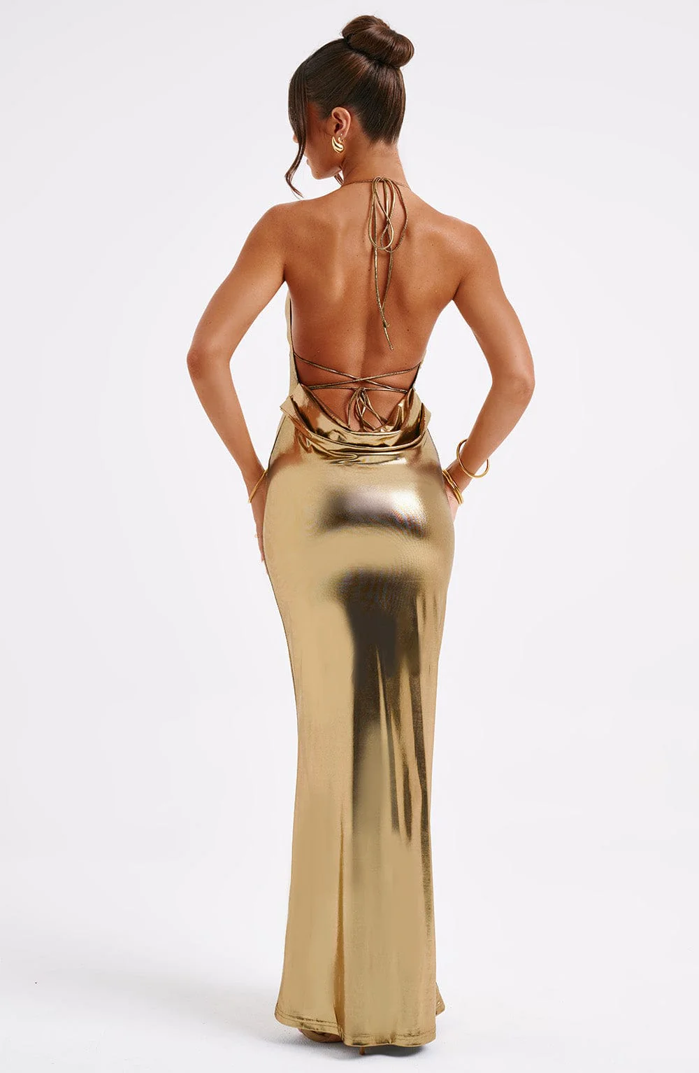 Talisa Maxi Dress - Gold - Image 3