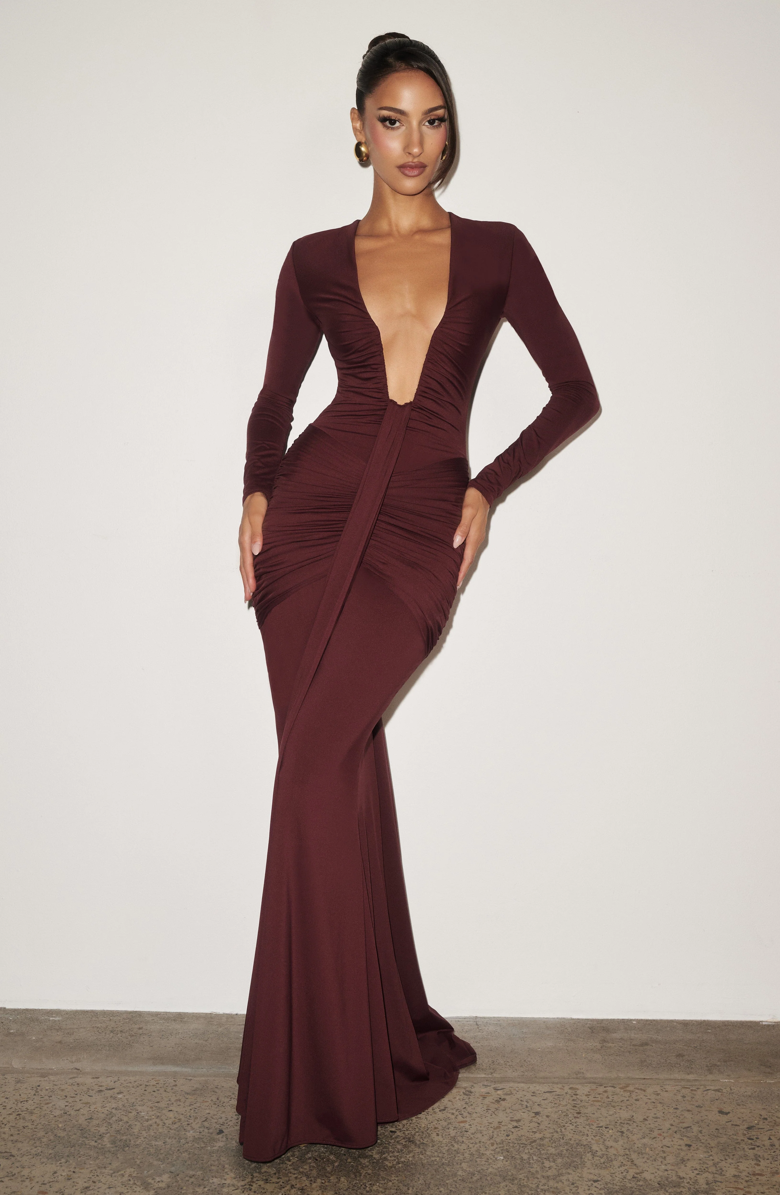 Tara Maxi Dress - Cherry Lacquer - Image 5