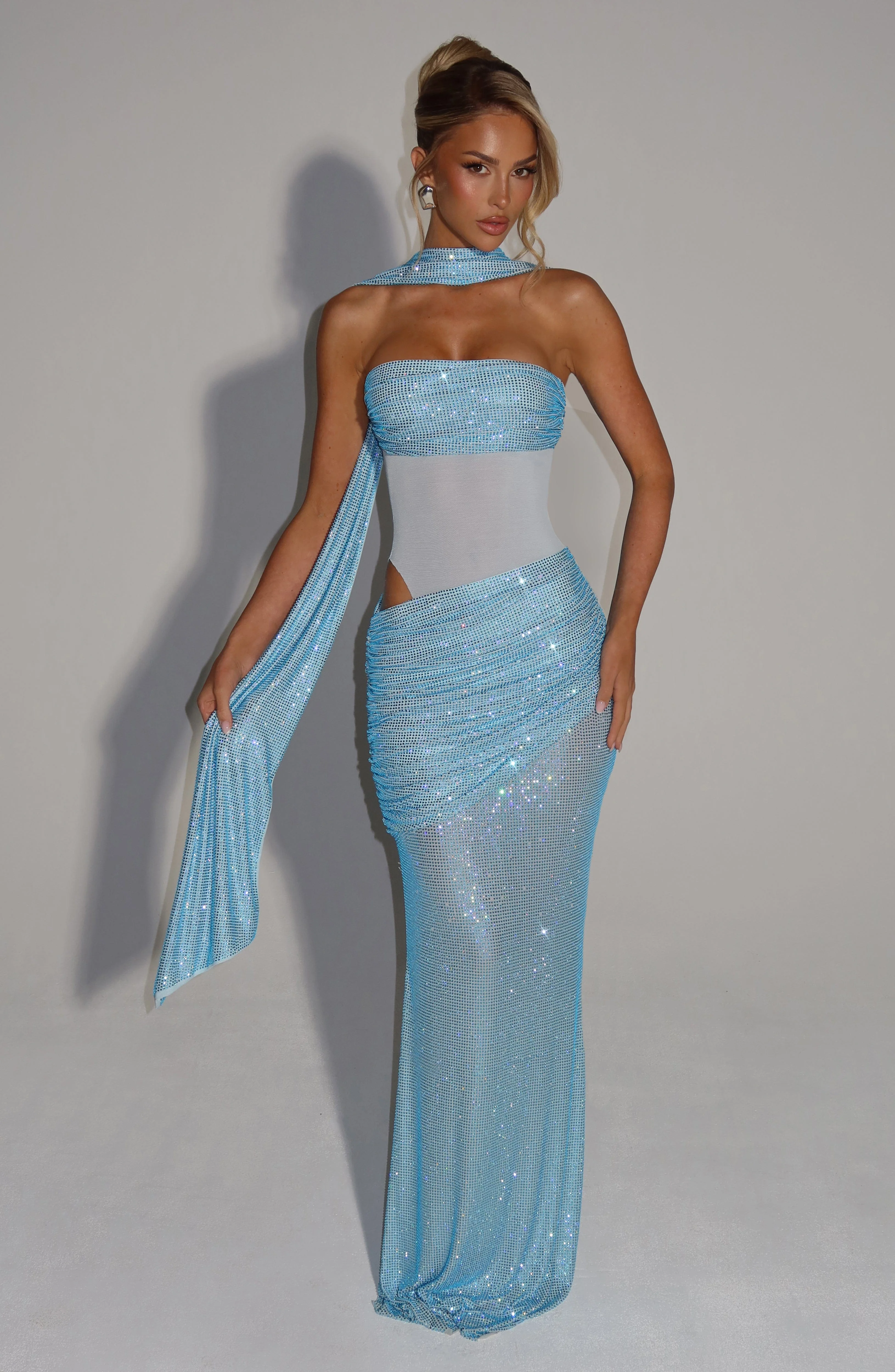 Tavia Scarf - Aqua - Image 3