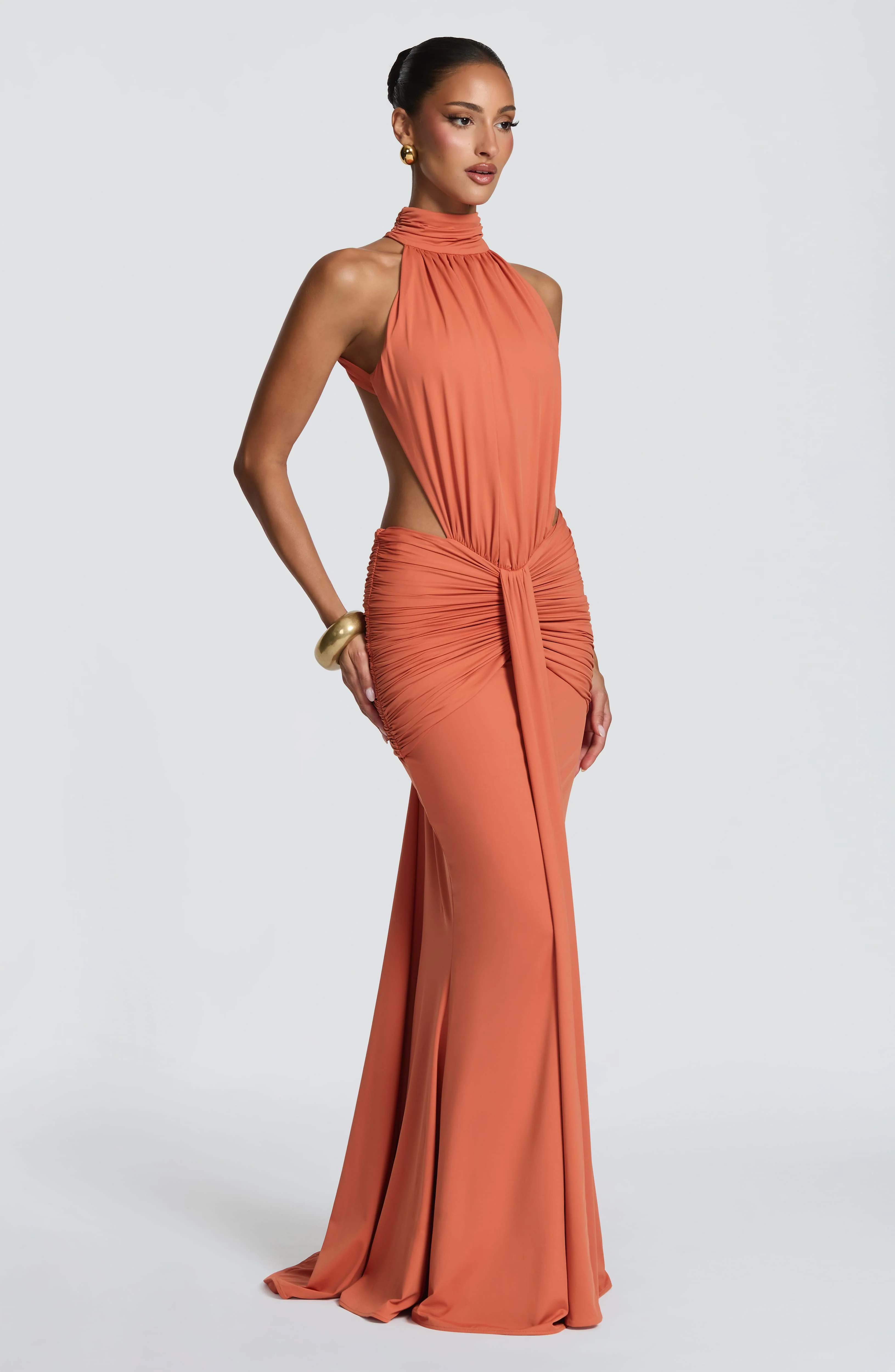 Thekla Maxi Dress - Burnt Orange - Image 3