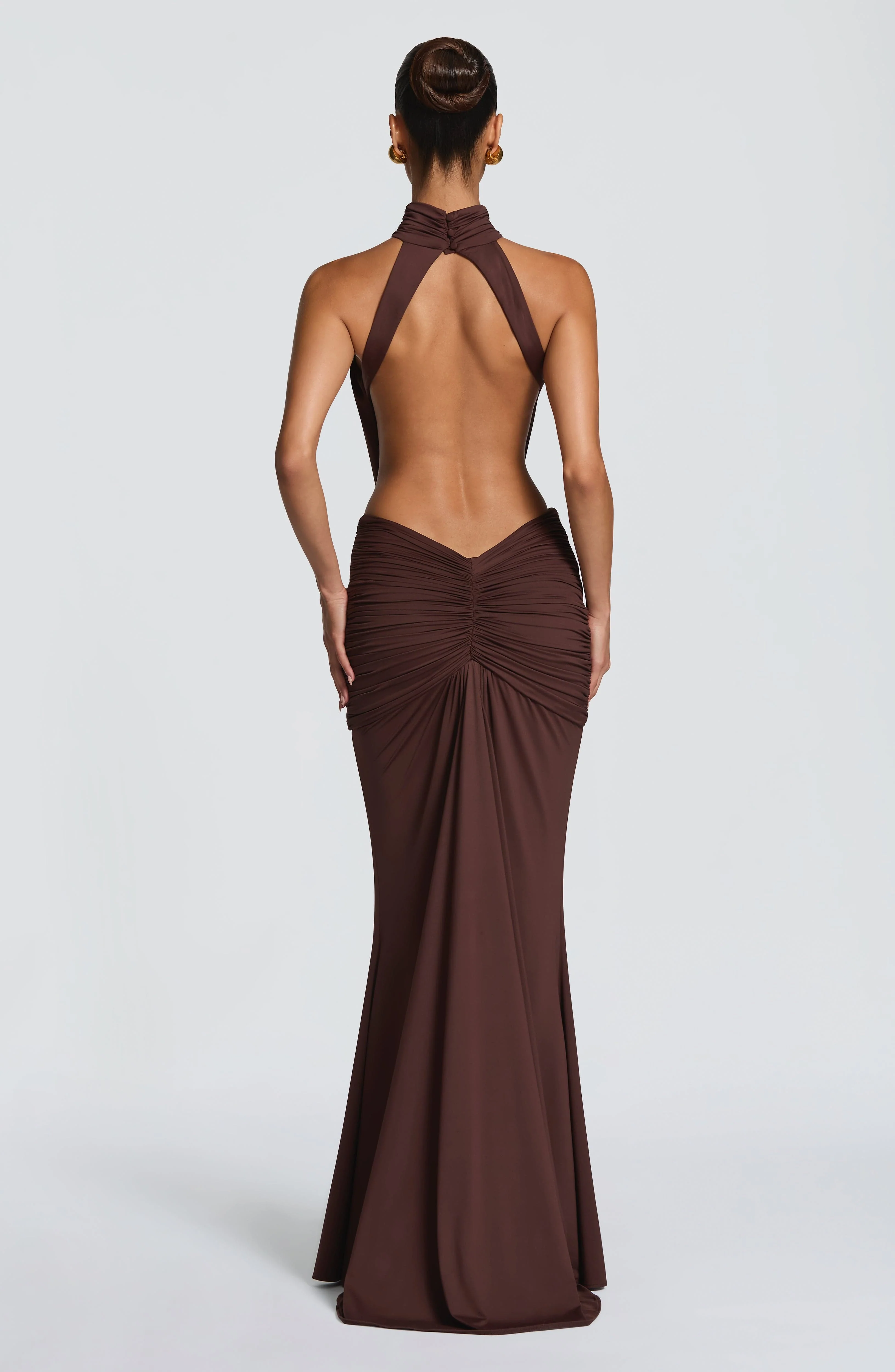 Thekla Maxi Dress - Plum Brown - Image 4