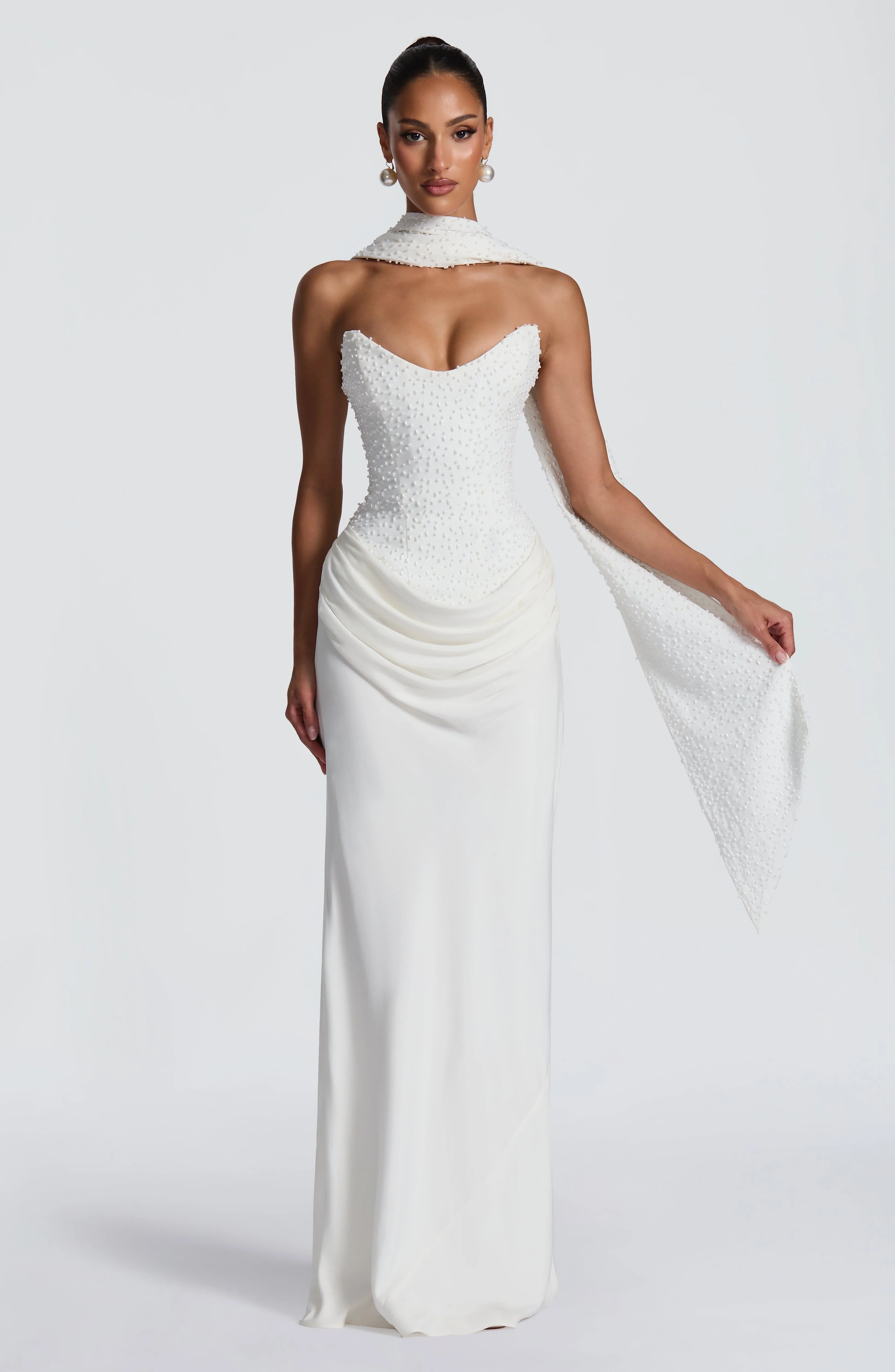 Tindra Maxi Dress - Ivory - Image 12
