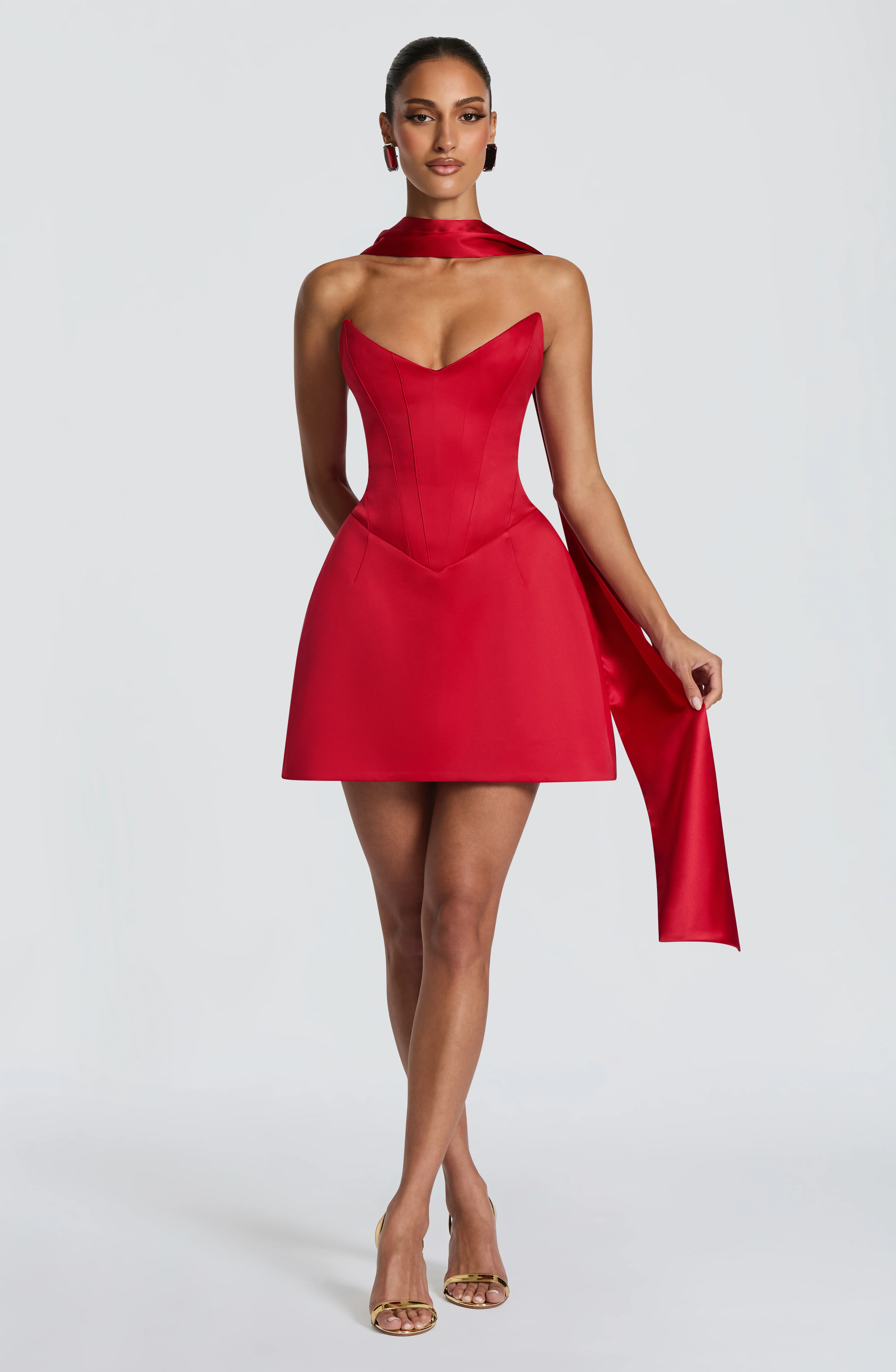 Torin Mini Dress - Red - Image 5