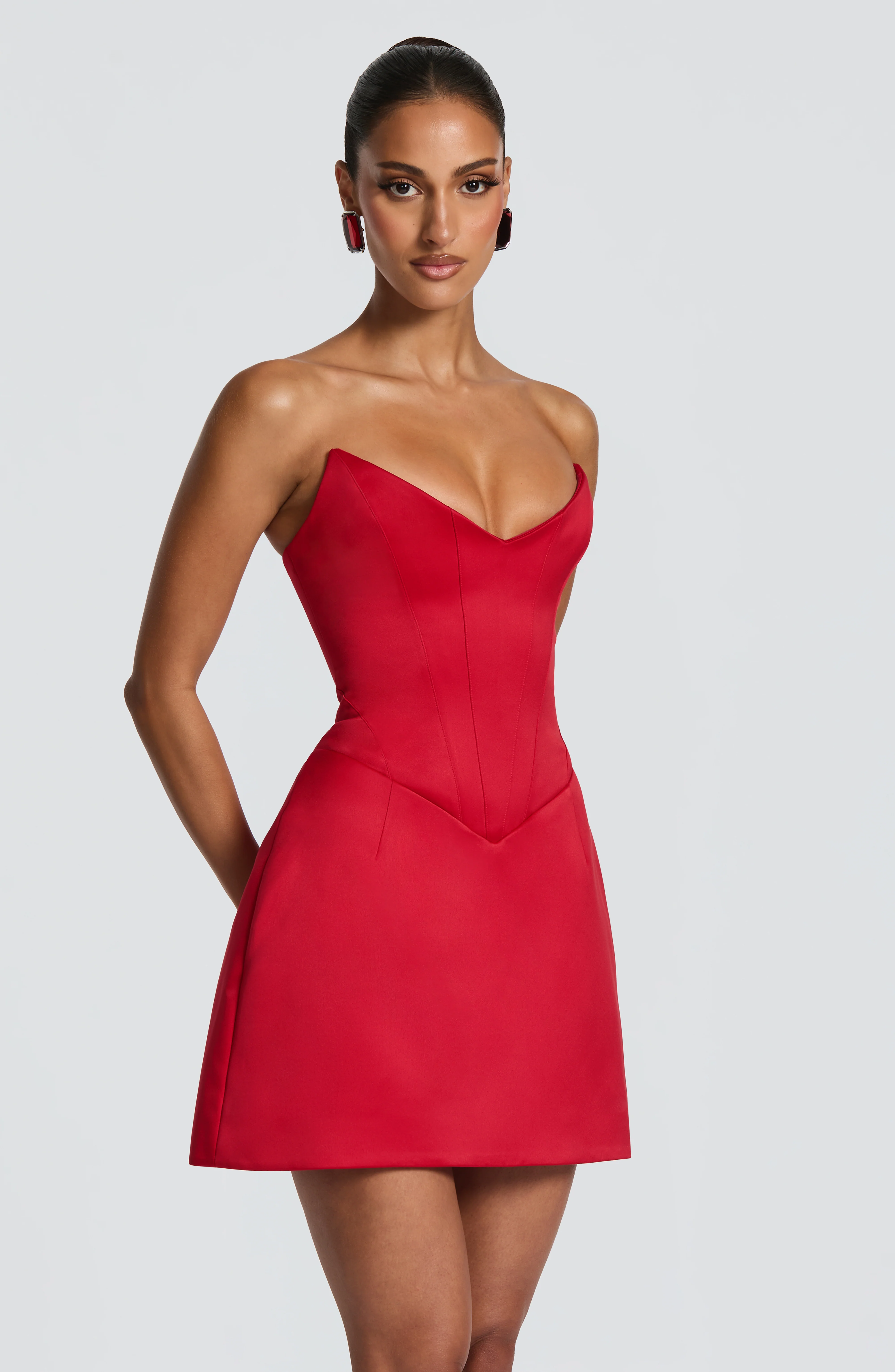 Torin Mini Dress - Red - Image 7