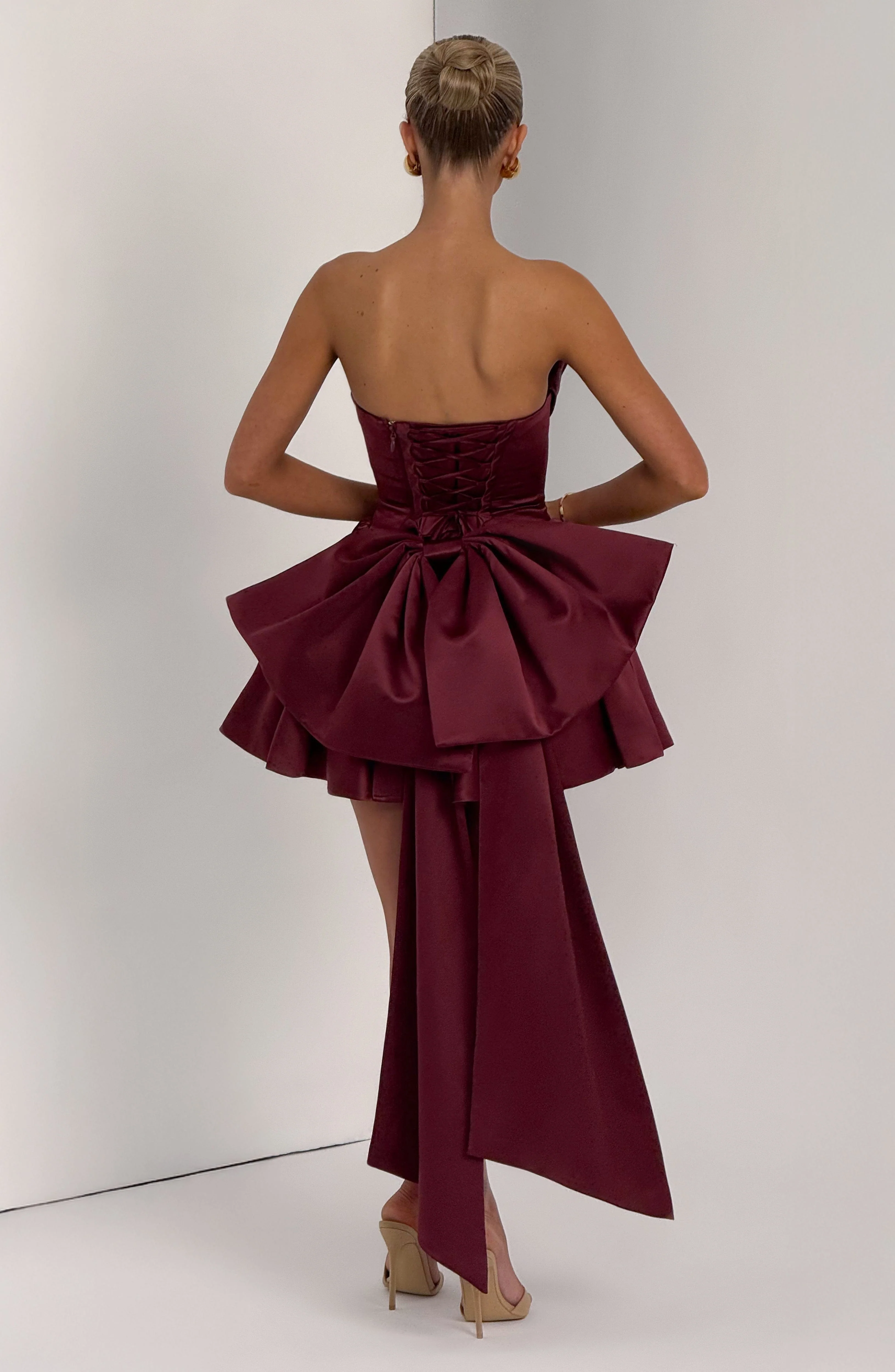 Trinity Mini Dress - Cherry Lacquer - Image 12