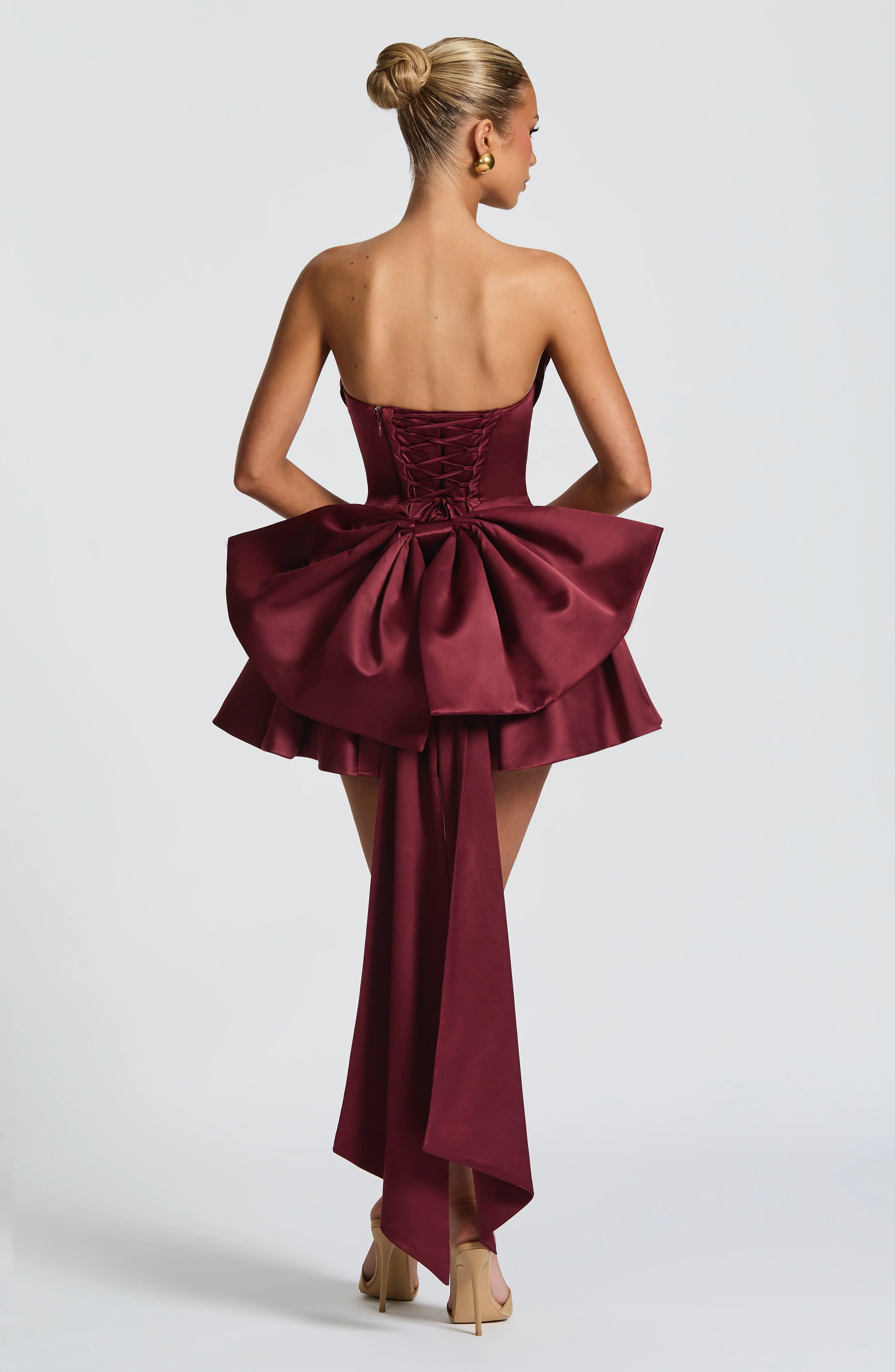 Trinity Mini Dress - Cherry Lacquer - Image 2