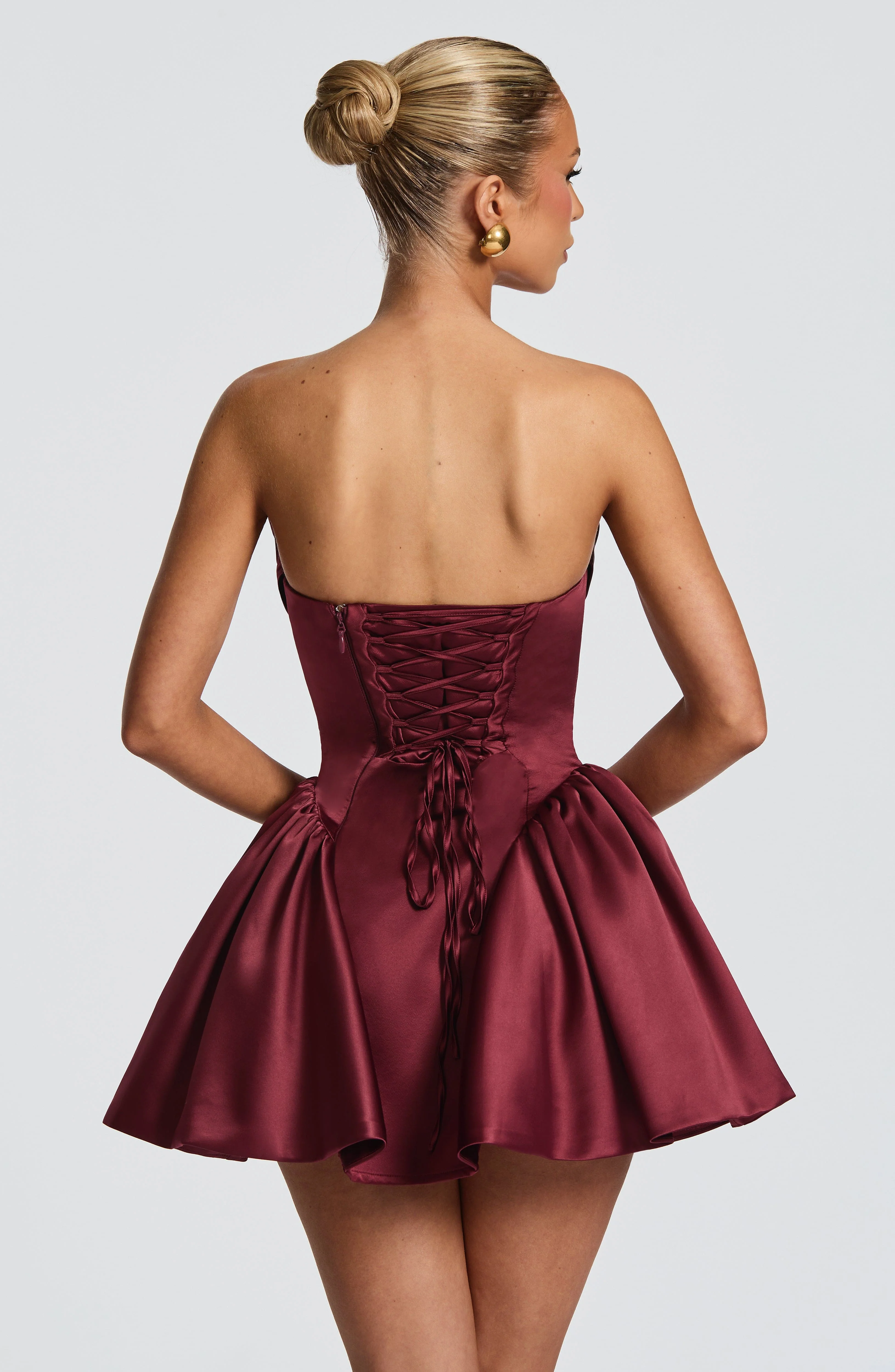 Trinity Mini Dress - Cherry Lacquer - Image 8