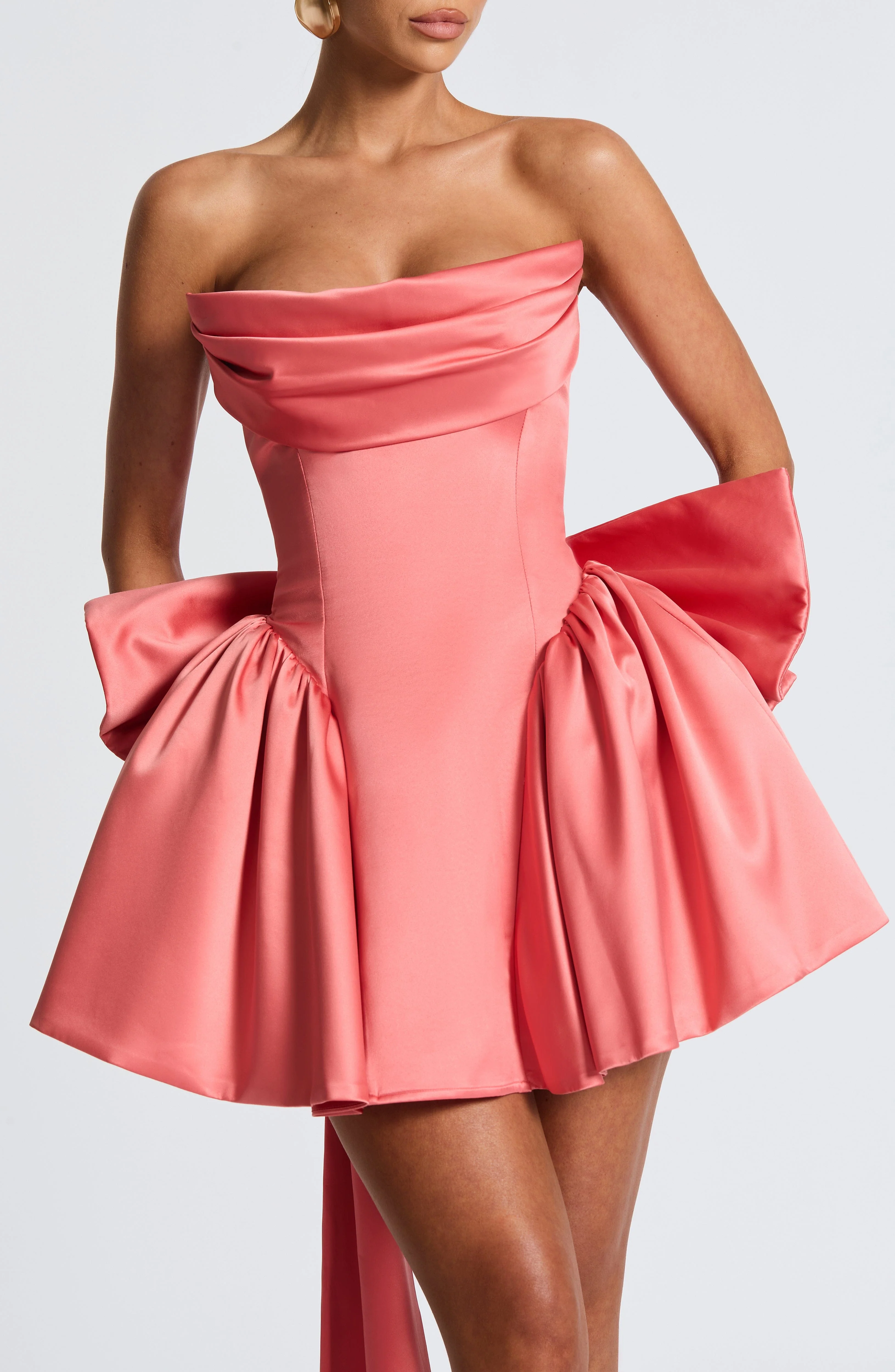 Trinity Mini Dress - Coral Pink - Image 8
