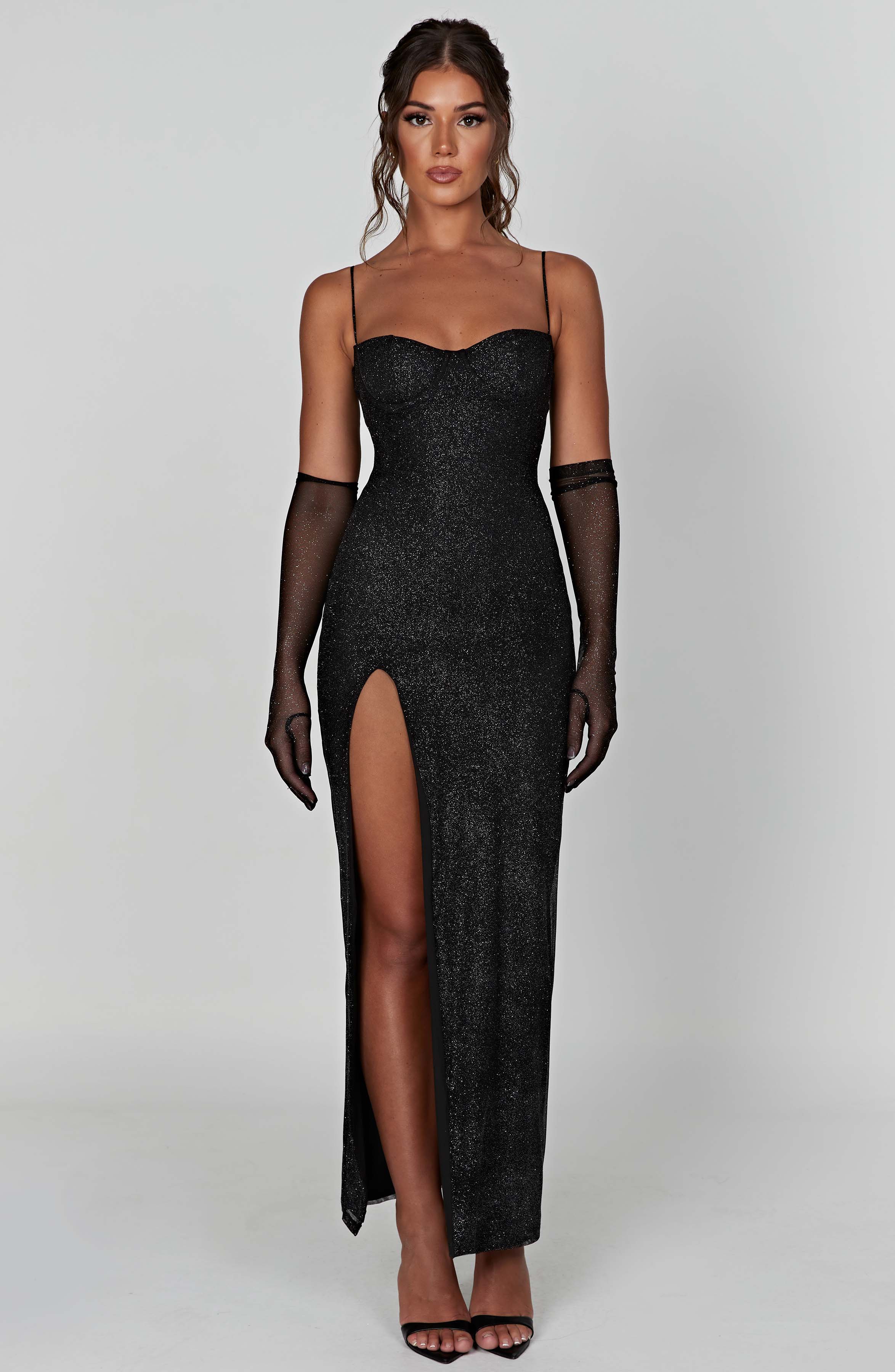 Trixie Maxi Dress - Black Sparkle - Image 12