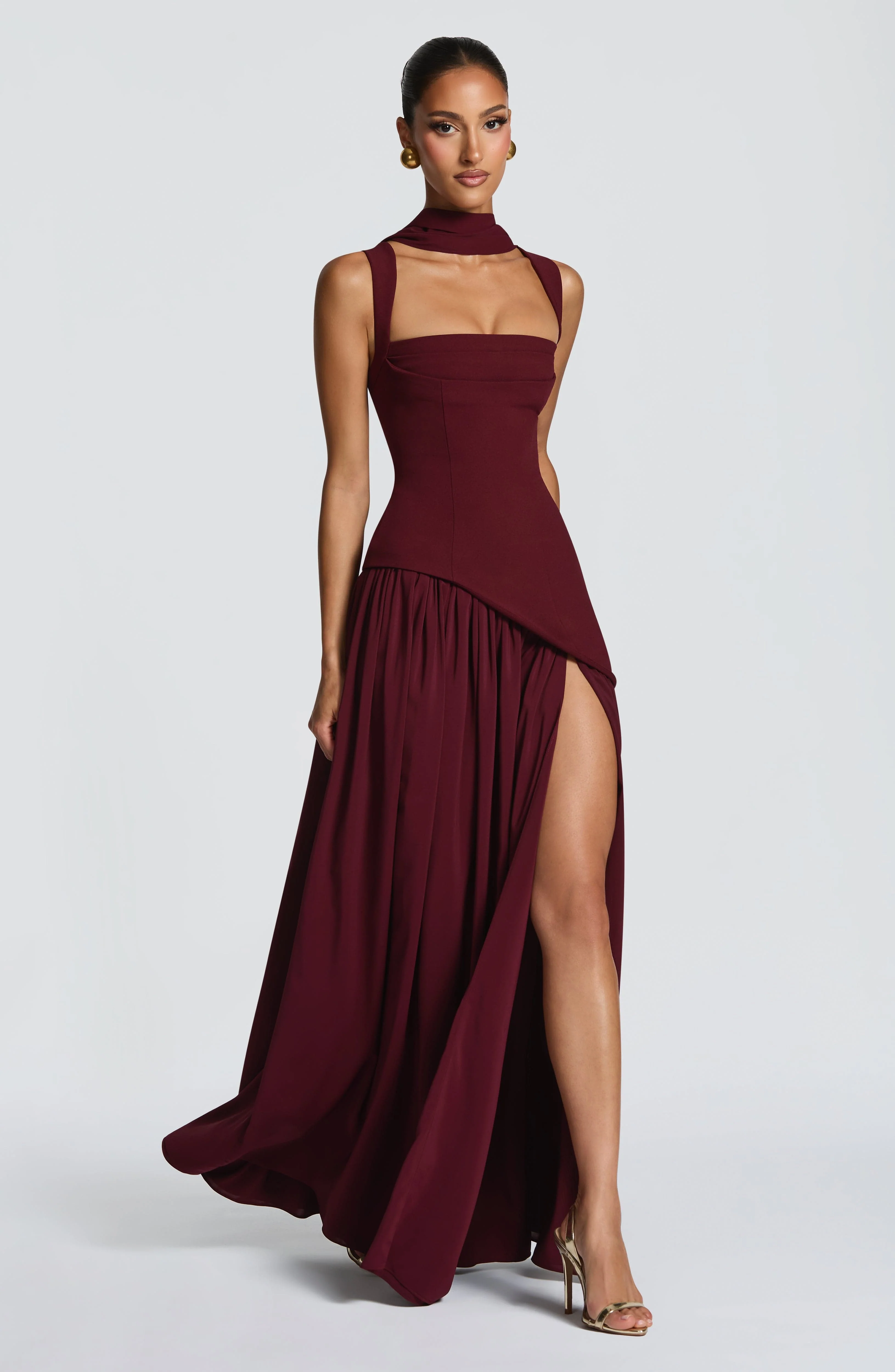 Tullulah Maxi Dress - Cherry Lacquer - Image 7
