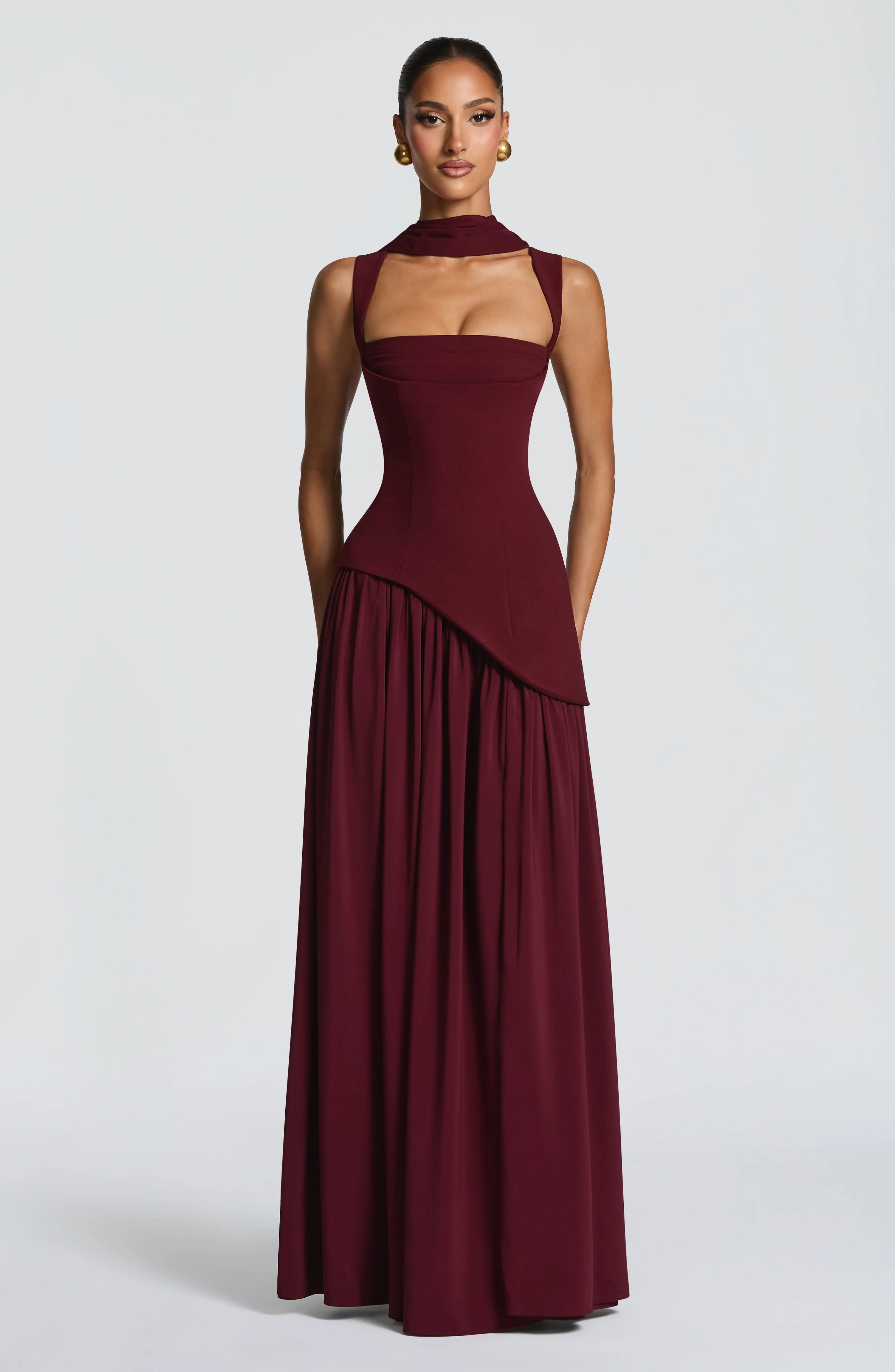 Tullulah Maxi Dress - Cherry Lacquer - Image 8