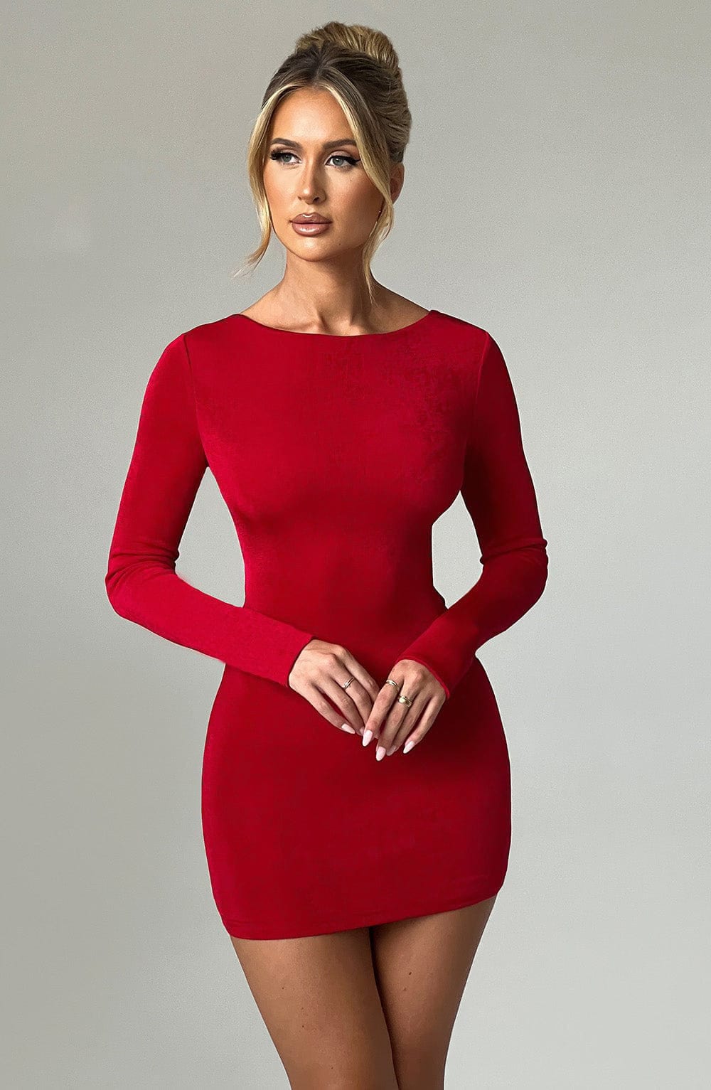 Una Mini Dress - Red - Image 2