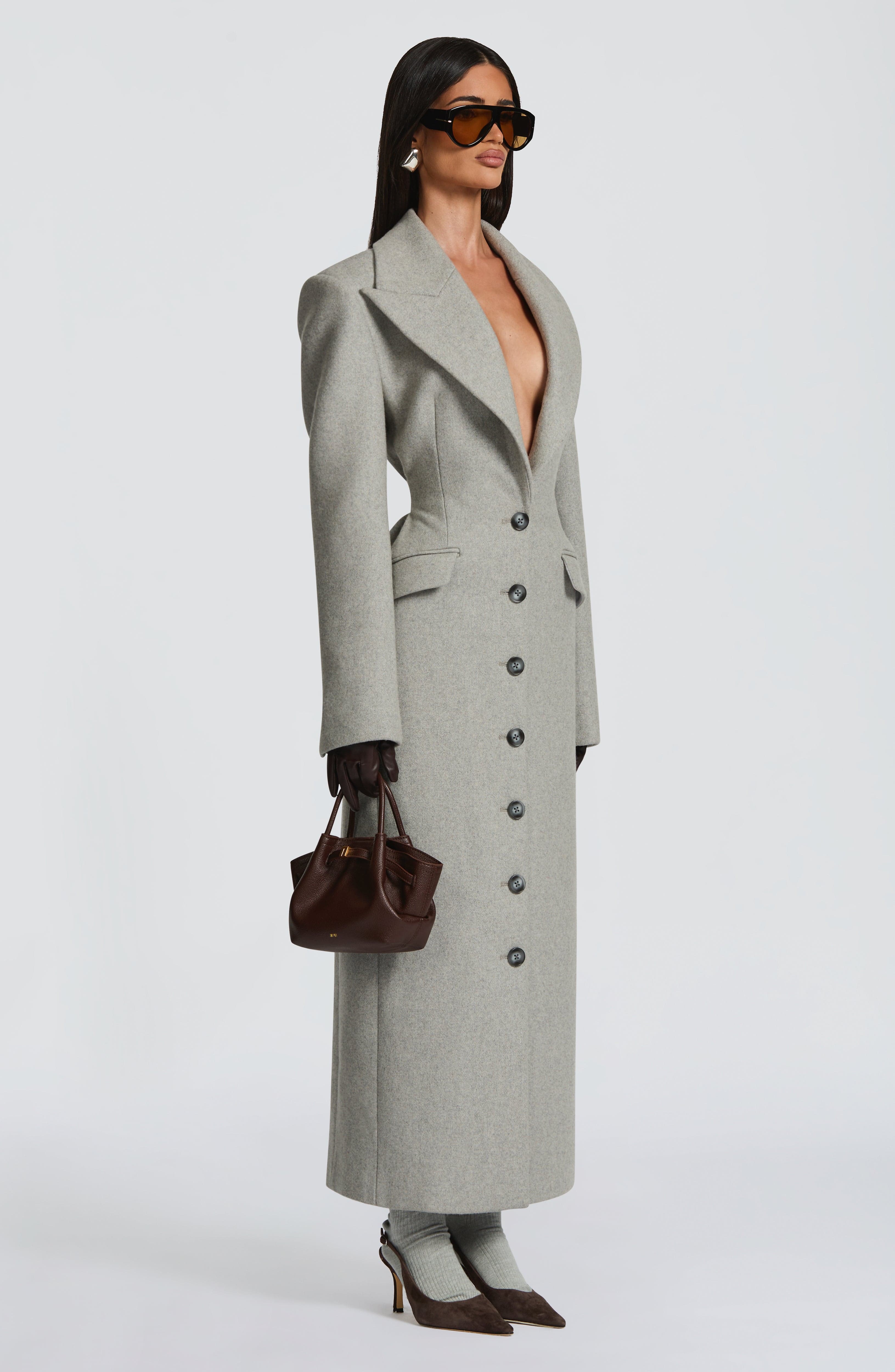 Ursula Coat - Light Grey - Image 3