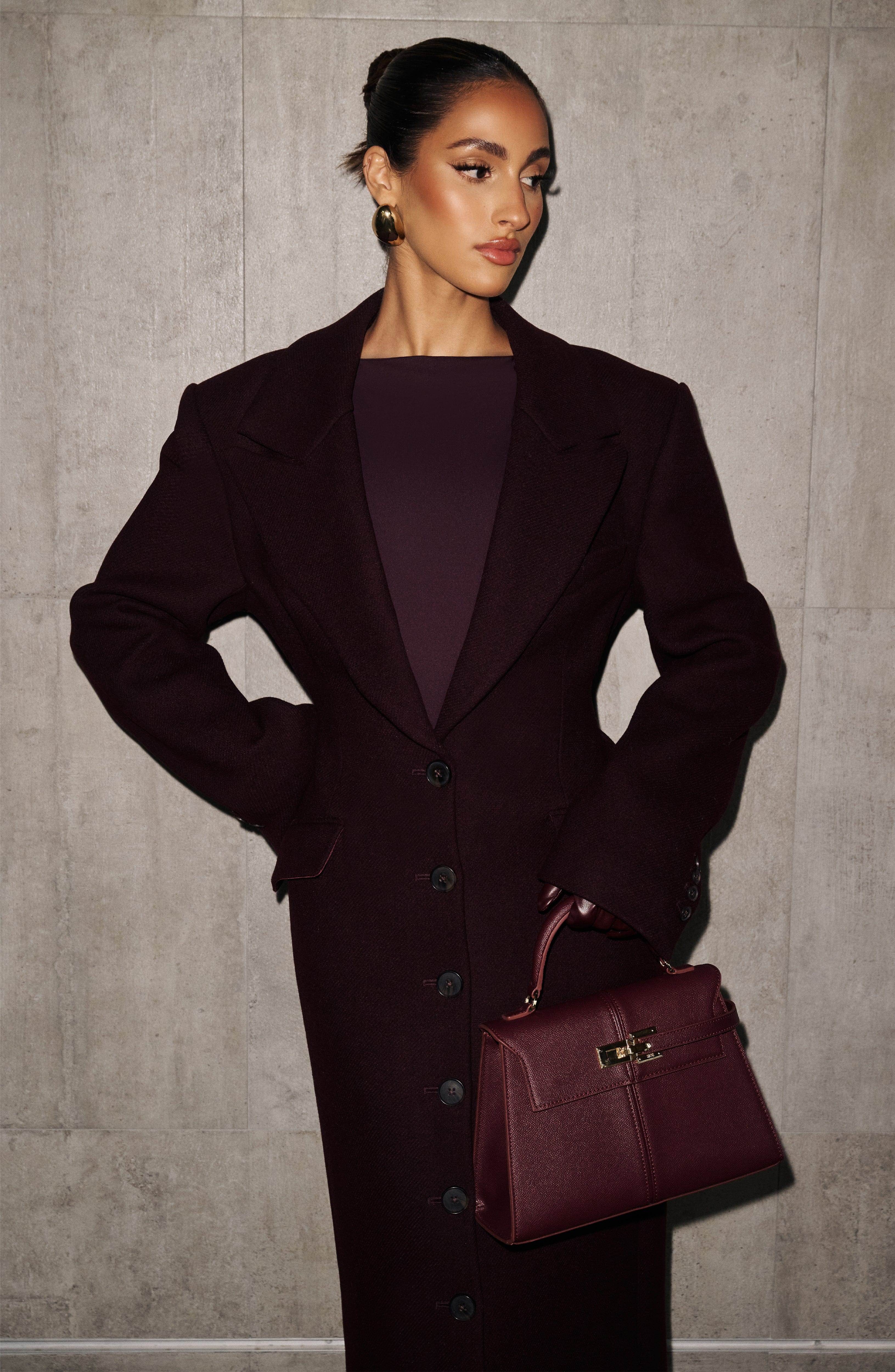 Ursula Coat - Plum - Image 13