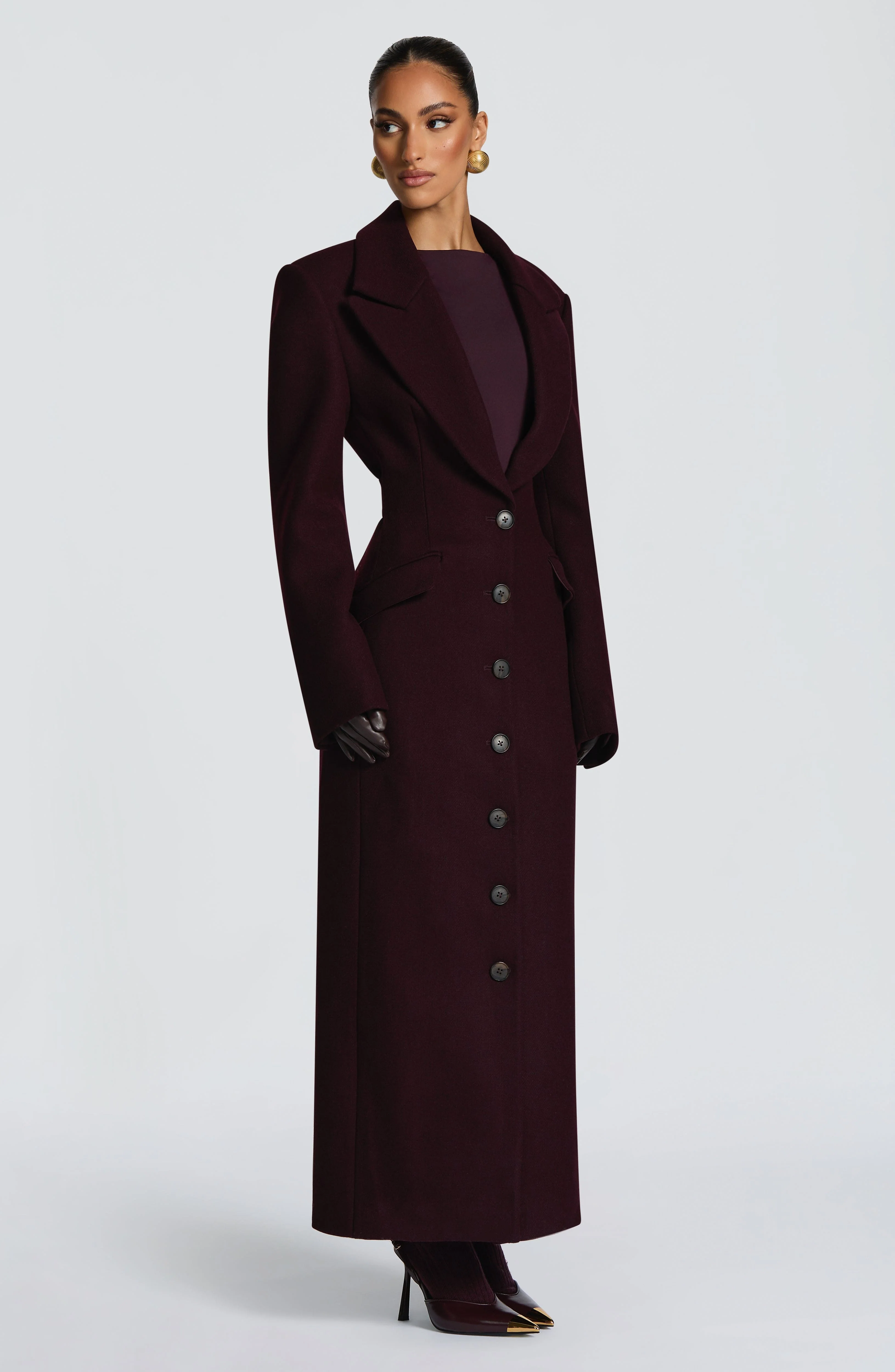 Ursula Coat - Plum - Image 5