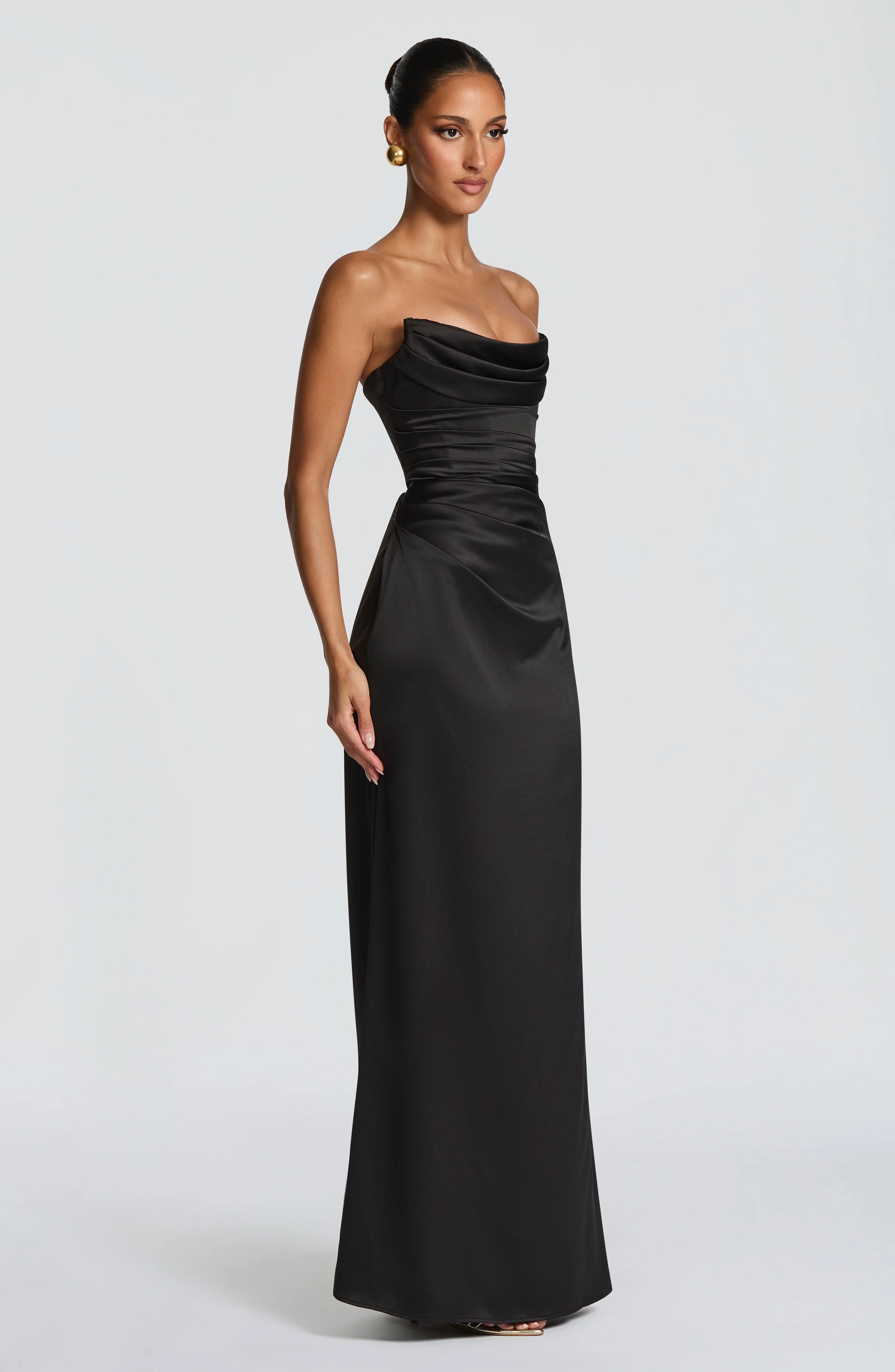 Vessa Maxi Dress - Black - Image 3