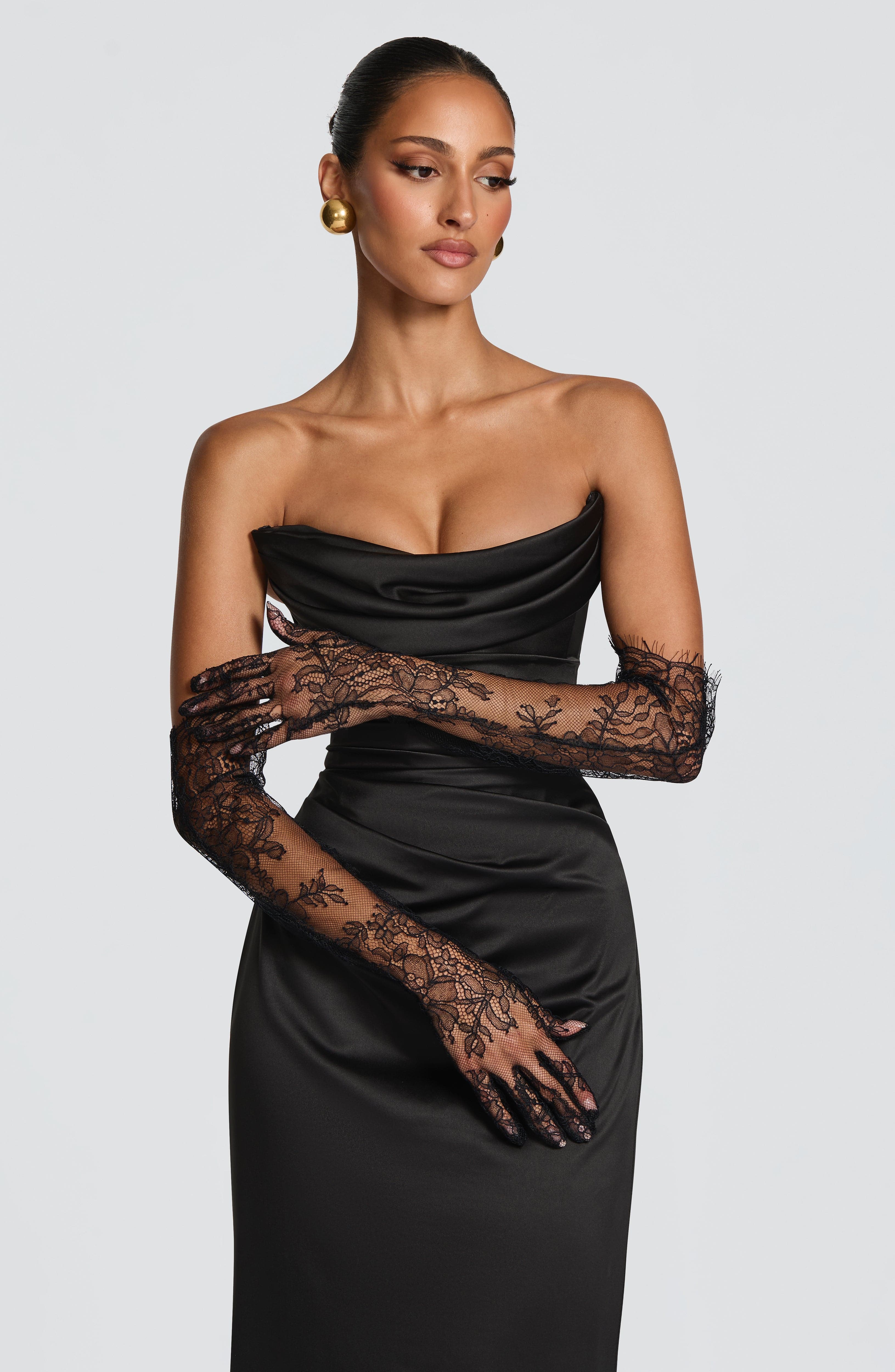 Vessa Maxi Dress - Black - Image 5
