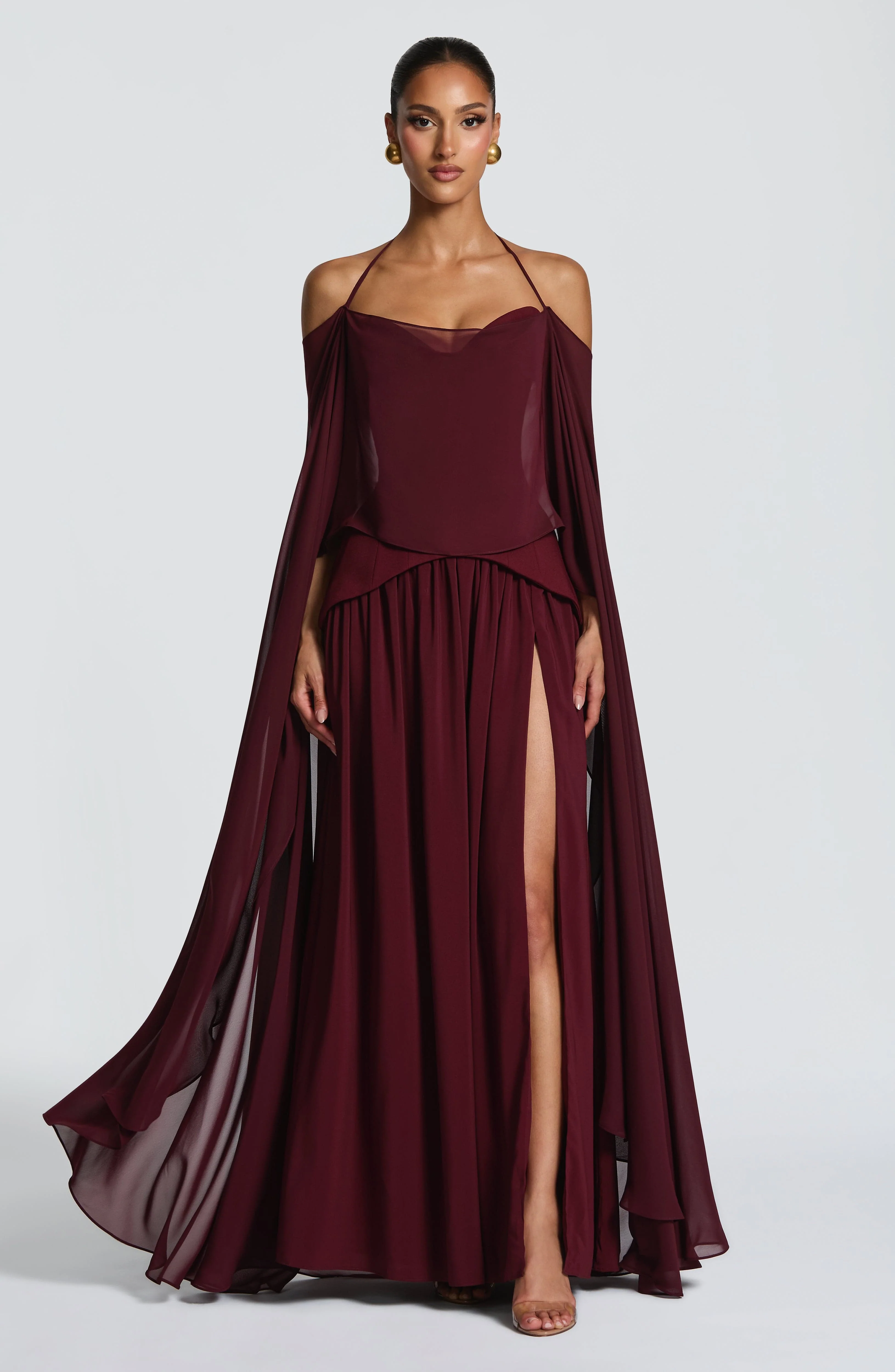 Vietta Maxi Dress - Cherry Lacquer - Image 8