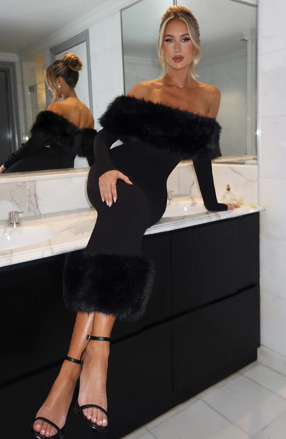 Vittoria Midi Dress-Black - Image 10