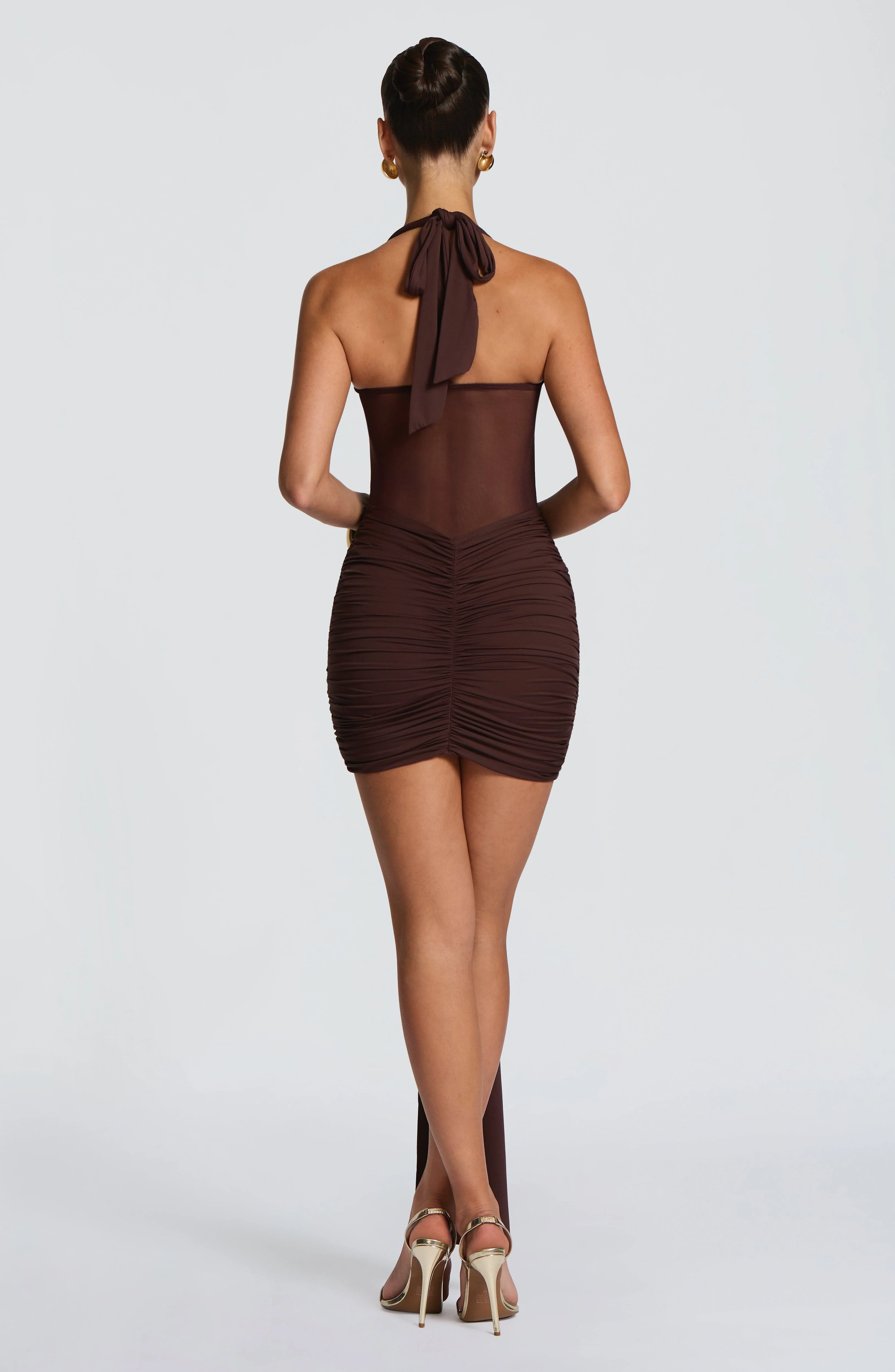 Vixen Mini Dress - Plum Brown - Image 3