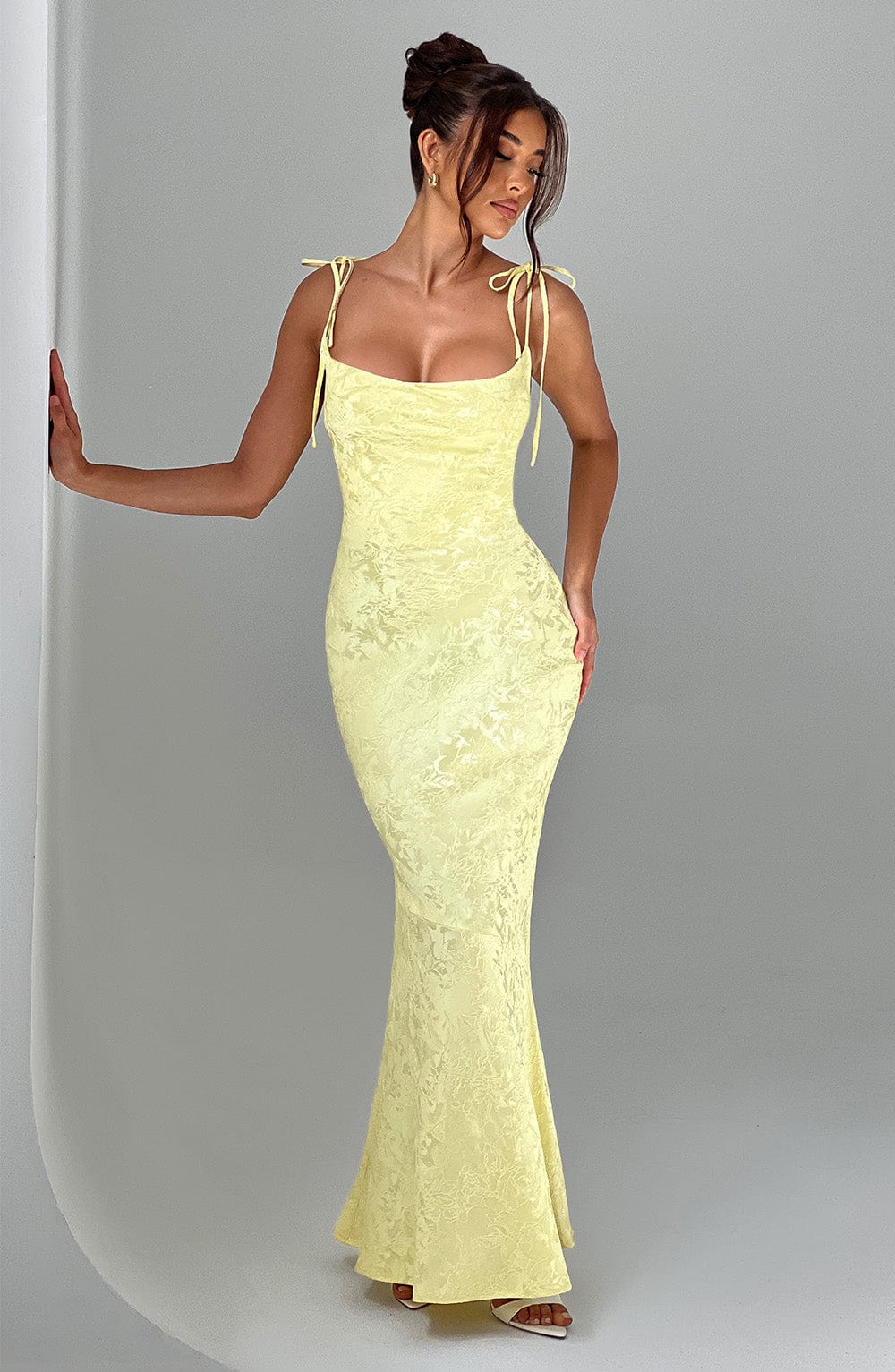 Whitney Maxi Dress - Lemon - Image 5