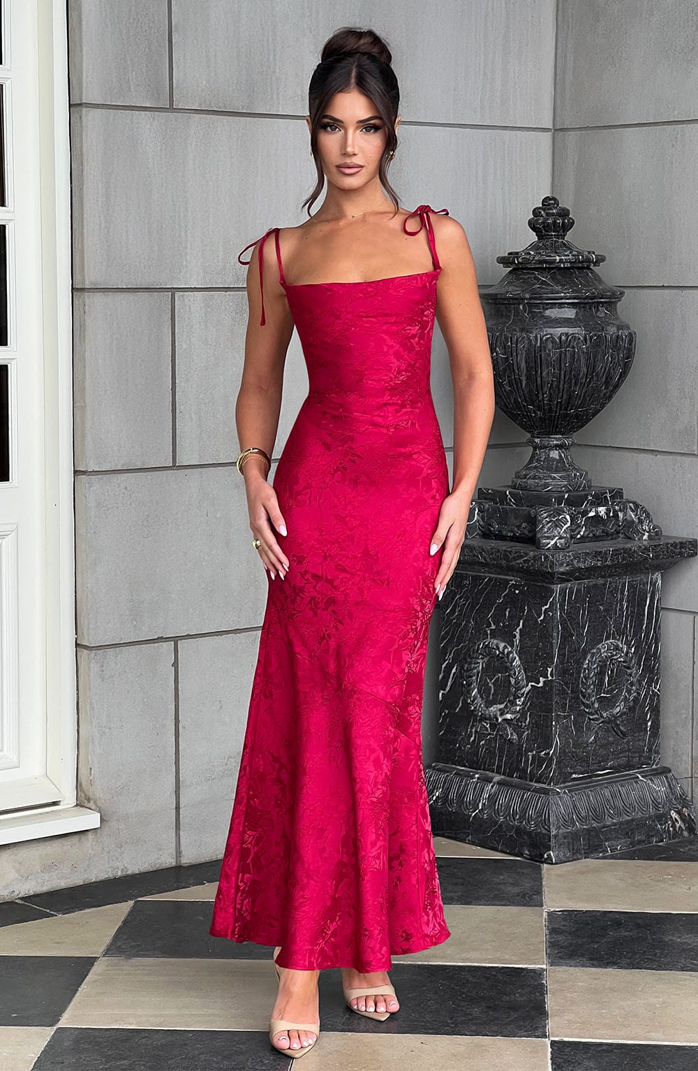 Whitney Maxi Dress - Red - Image 3