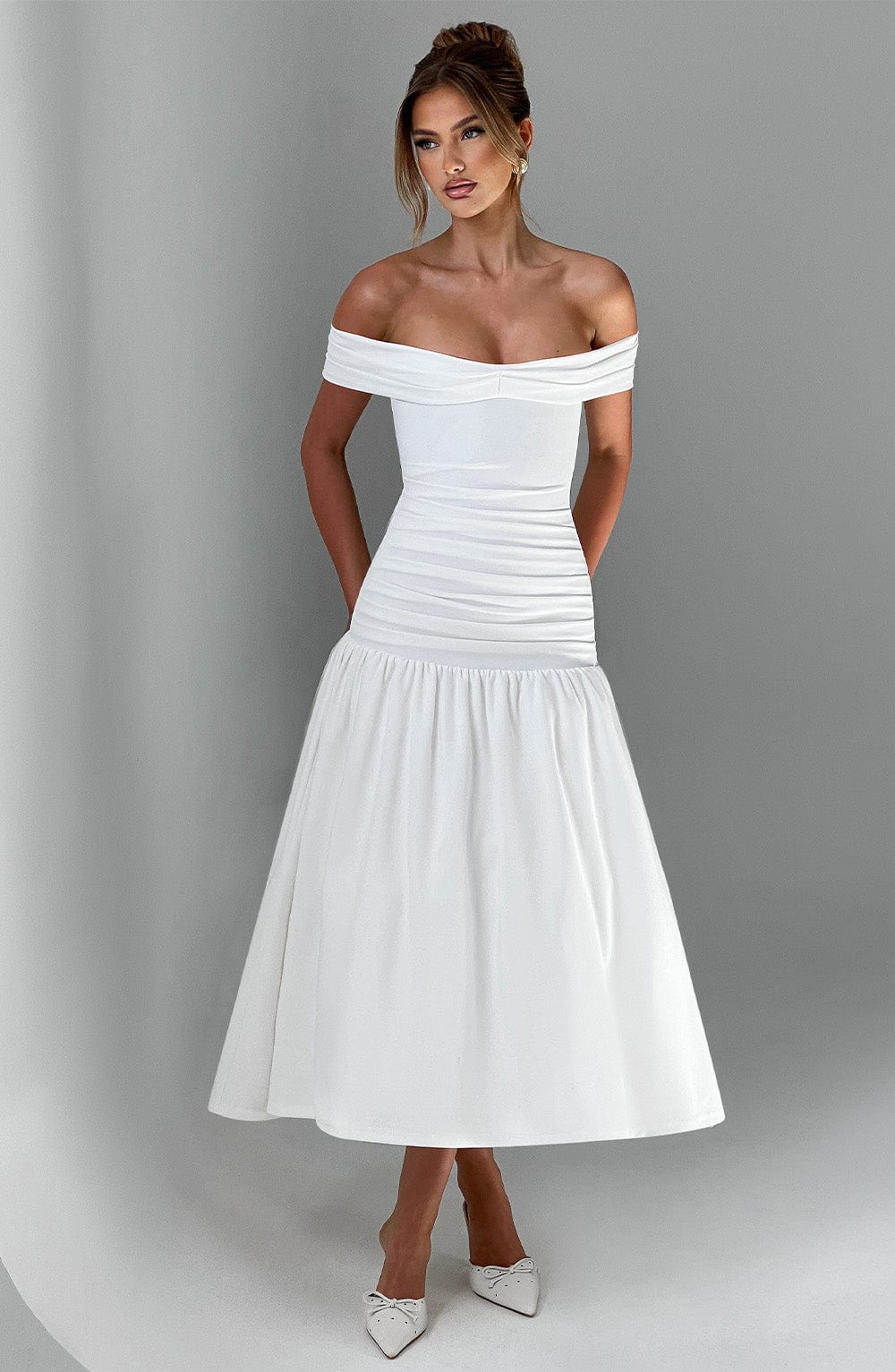 Wilhelmina Midaxi Dress - Ivory - Image 8