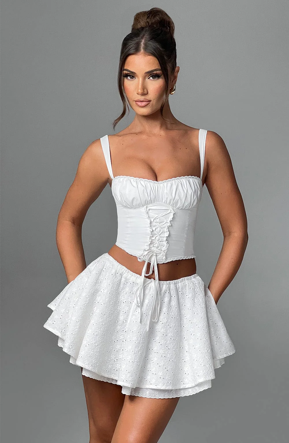 Winnie Mini Skirt - Ivory - Image 10