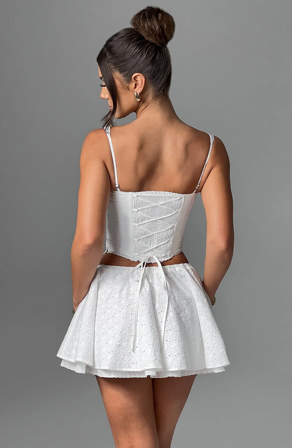 Winnie Mini Skirt - Ivory - Image 6