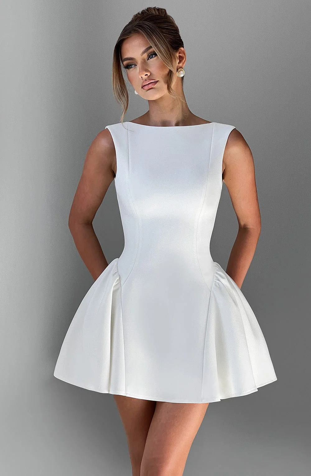 Yalina Mini Dress - Ivory - Image 10