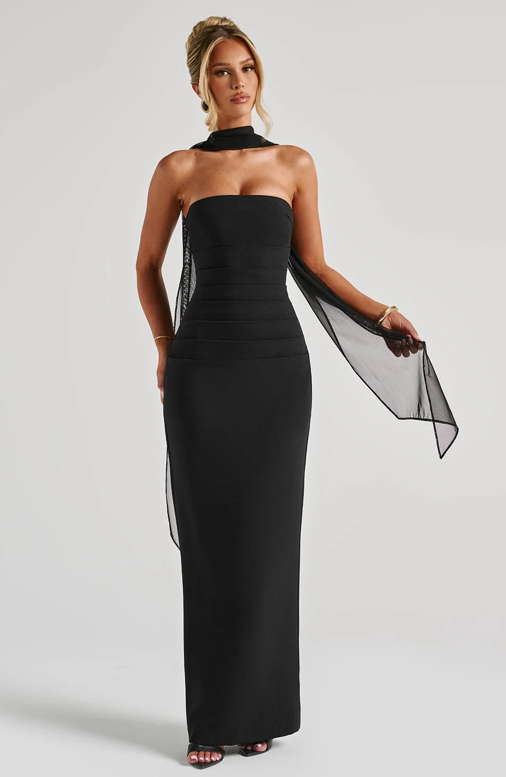 Yulia Maxi Dress - Black - Image 11