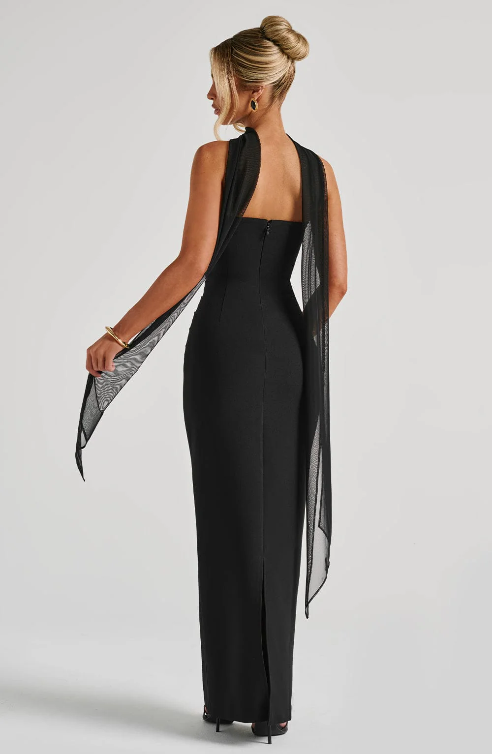 Yulia Maxi Dress - Black - Image 12