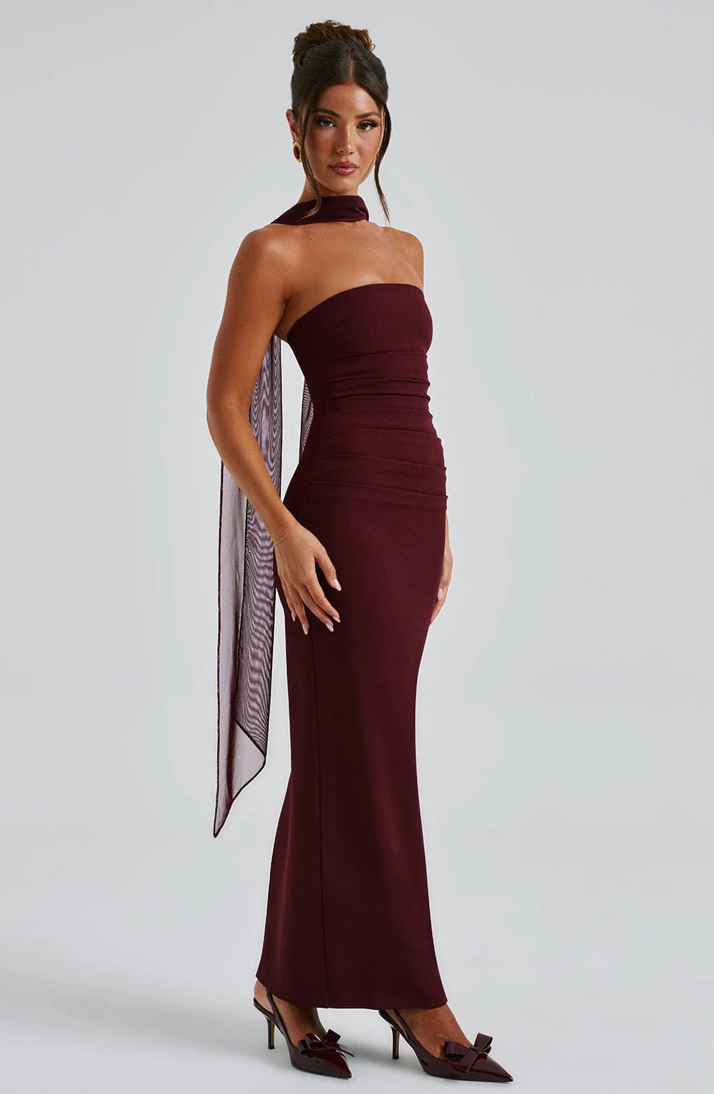 Yulia Maxi Dress - Cherry Lacquer - Image 8