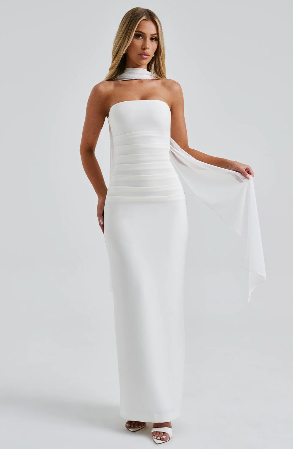 Yulia Maxi Dress - Ivory - Image 7