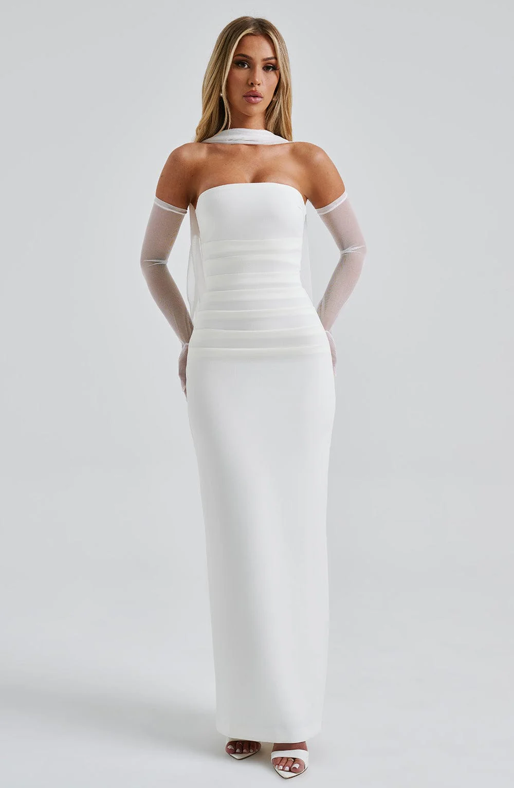 Yulia Maxi Dress - Ivory - Image 8