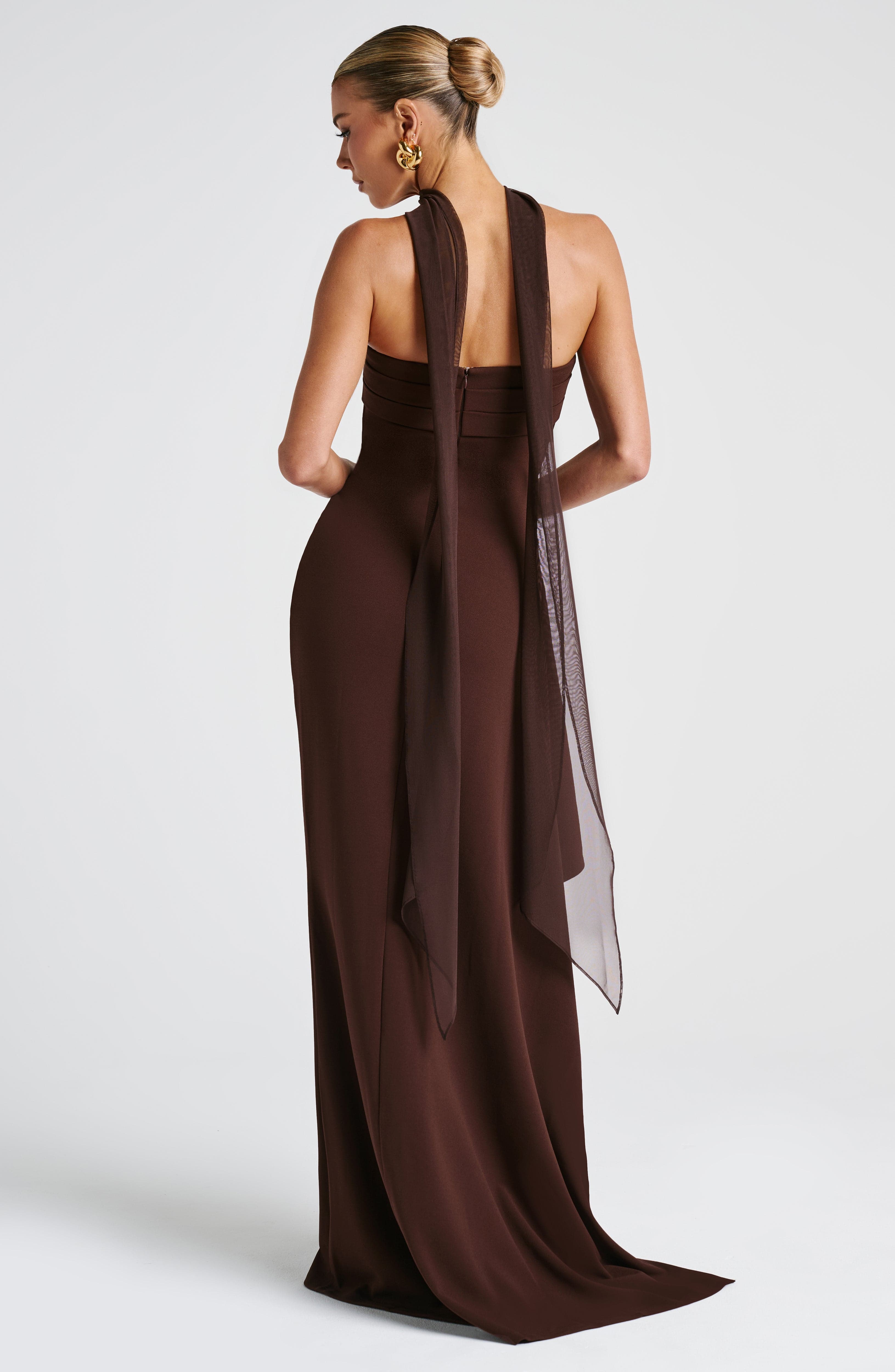 Zafira Maxi Dress - Plum Brown - Image 4